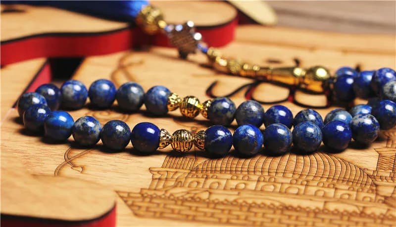 Lapis Lazuli Tasbih: 33-Bead Islamic Prayer Beads - image 3