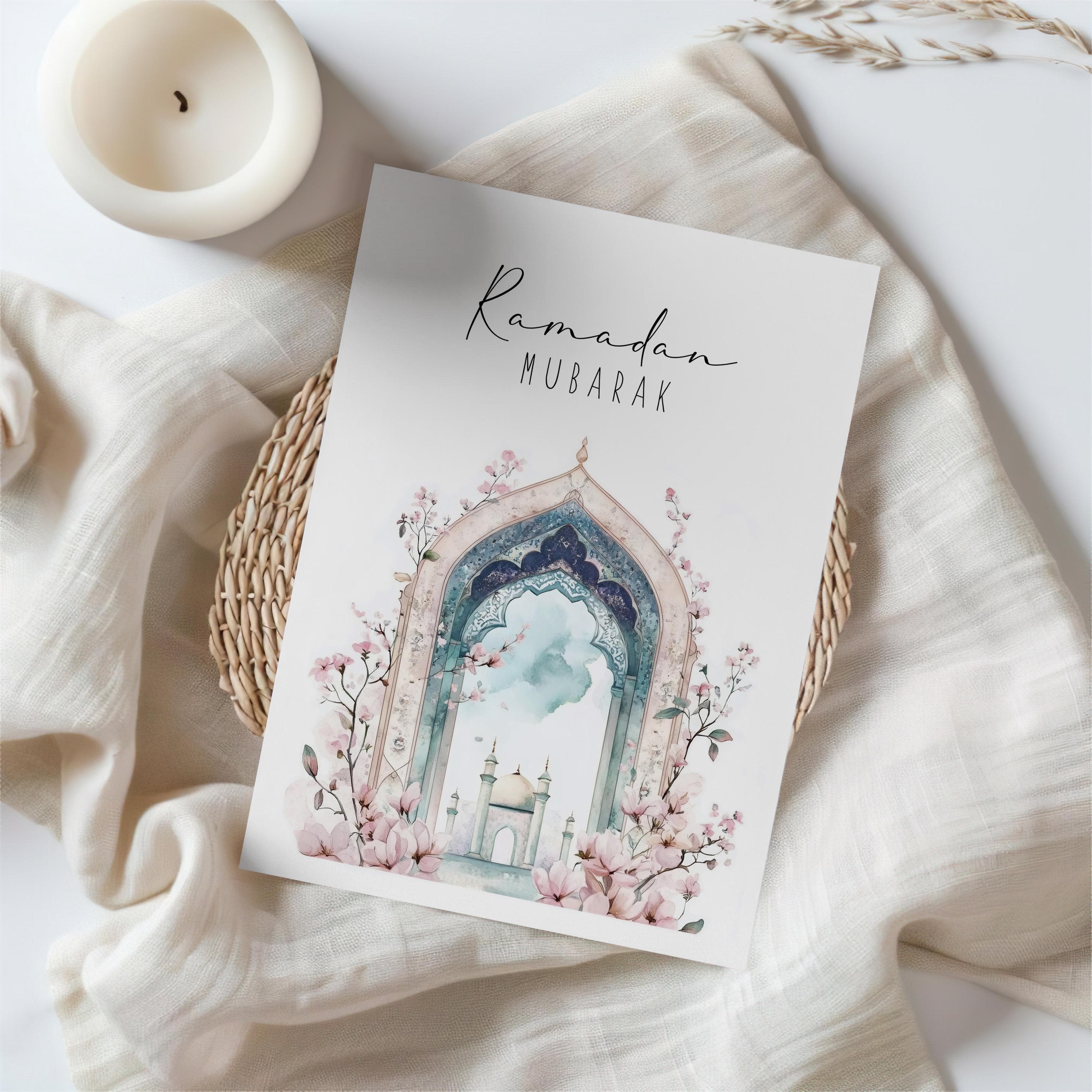 Set of 6 Ramadan Cards - Digital Download, Ramadan Gifts, Printable Islamic Modern Ramadan Decorations,  A6, 5x7, 4x6 Greeting Cards Kaaba - image 5