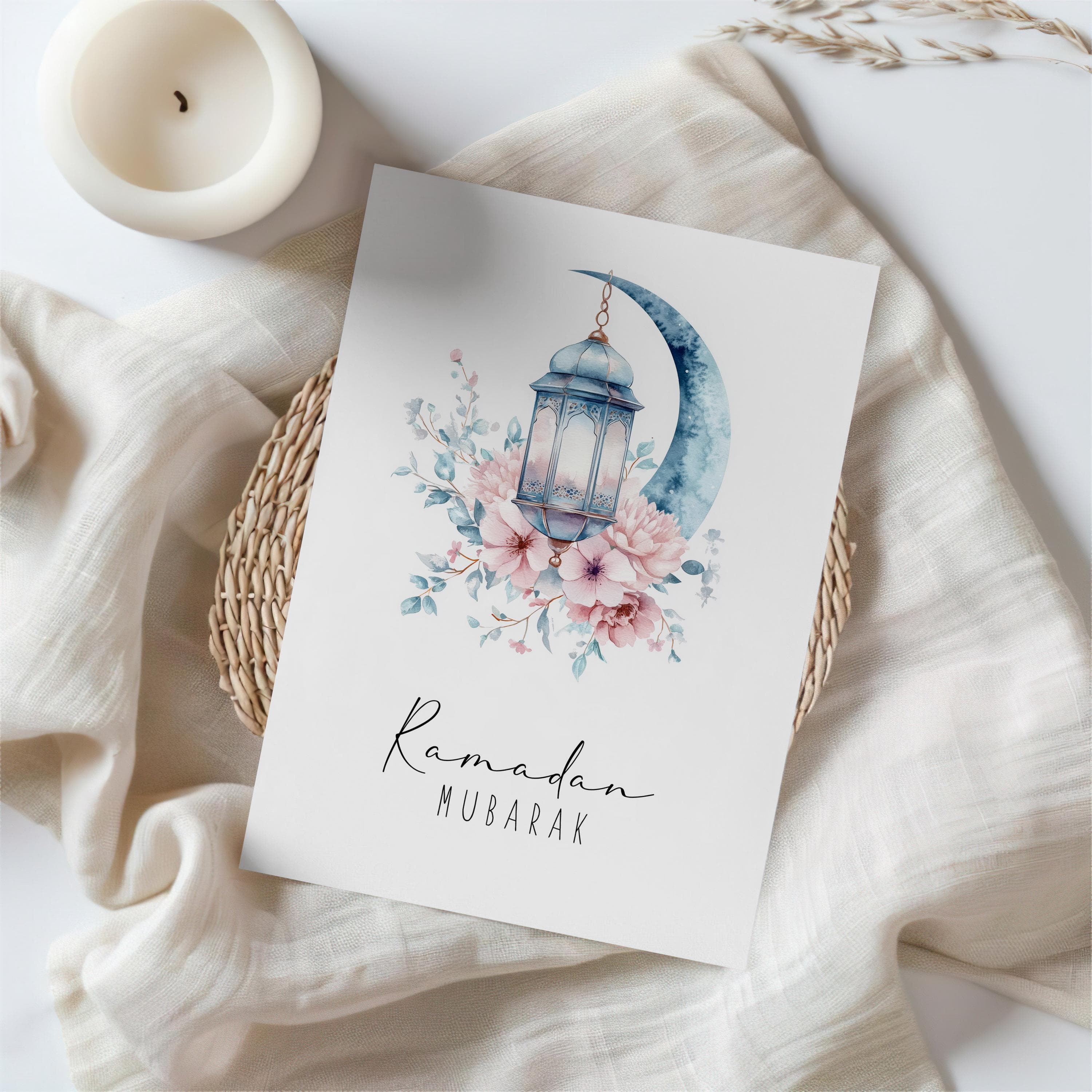 Set of 6 Ramadan Cards - Digital Download, Ramadan Gifts, Printable Islamic Modern Ramadan Decorations,  A6, 5x7, 4x6 Greeting Cards Kaaba - image 4