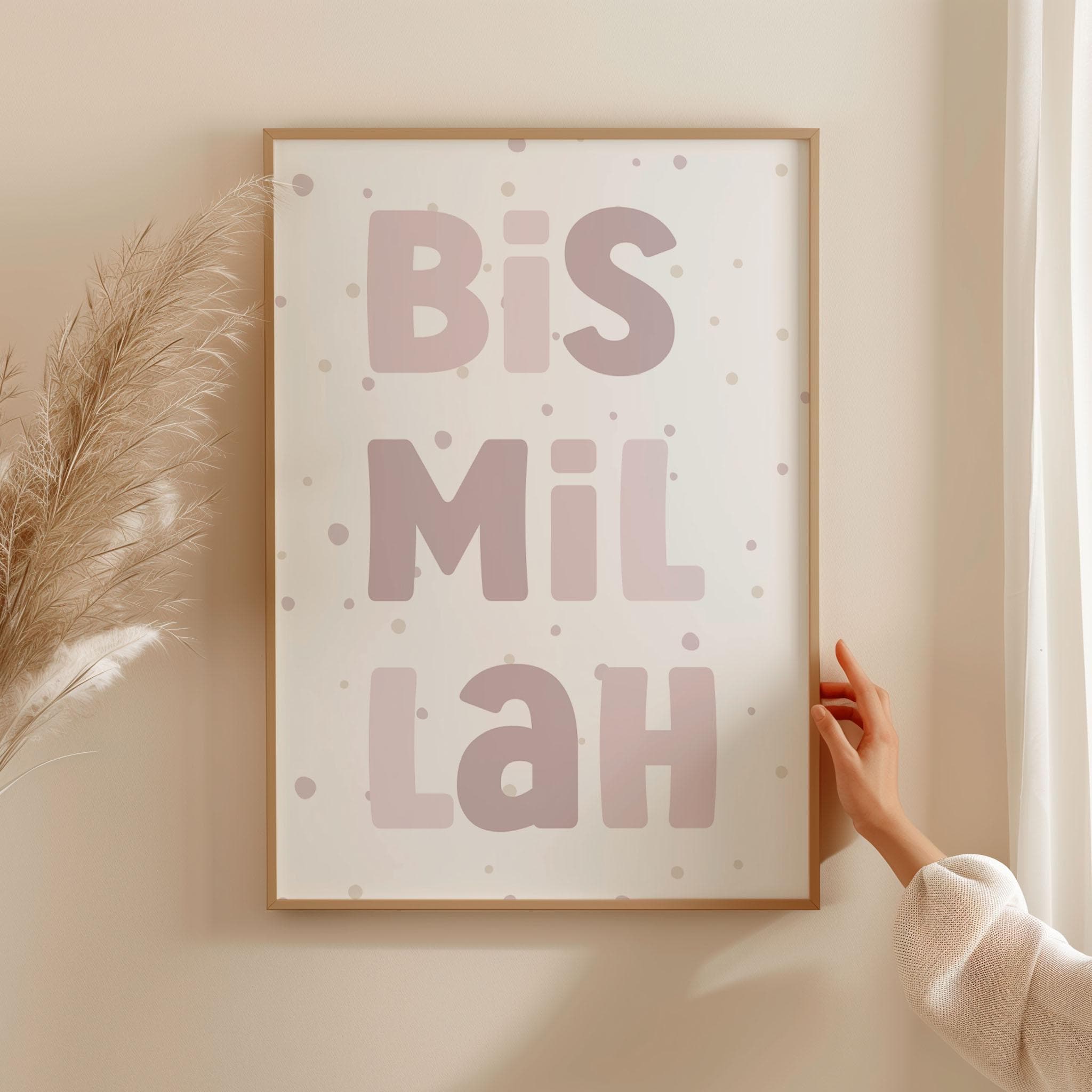 Set of 3 Islamic Wall Art Children DIGIAL DOWNLOAD, Eid Gifts Kids, Printable Dusty Pink Muslim Posters for Girls Room or Nursery Decor - image 3