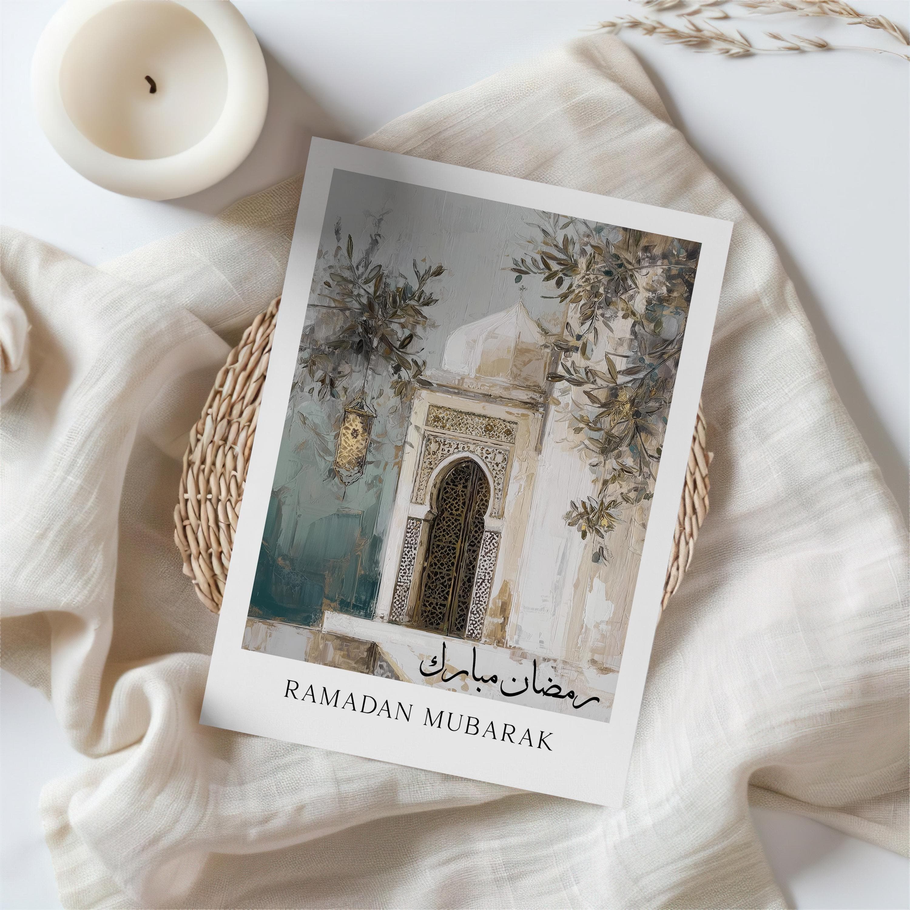 Set of 6 Ramadan & Eid Cards - Digital Download, Ramadan Gifts, Printable Islamic Decorations,  A6, 5x7, 4x6 Greeting Cards Muslim, Kaaba - image 5