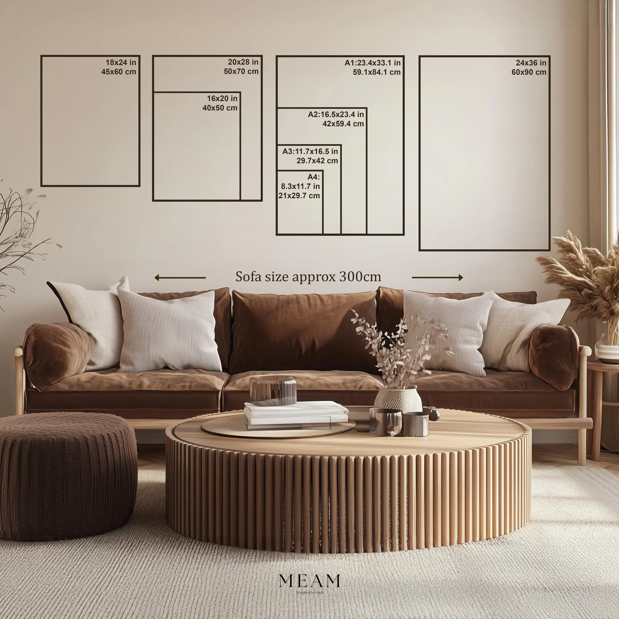 Set of 3 Premium Posters, Islamic Wall Art Set, Wall Prints, Living Room Decor, Serene Landscapes, Maroon Landscape, Muslim Gift, D24 - image 5