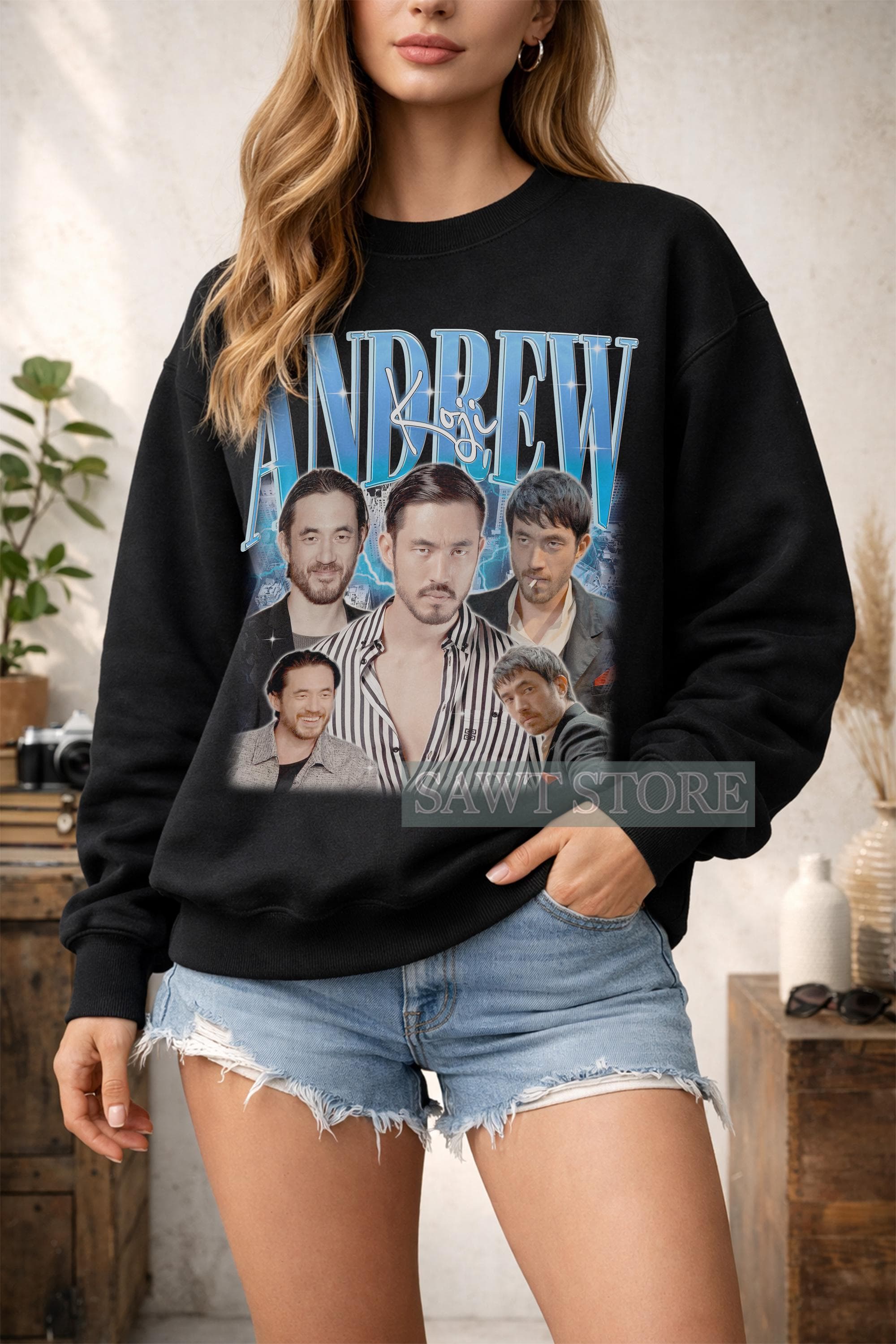 Andrew Scott Collage Sweatshirt – Vintage Style Graphic Tee - image 4