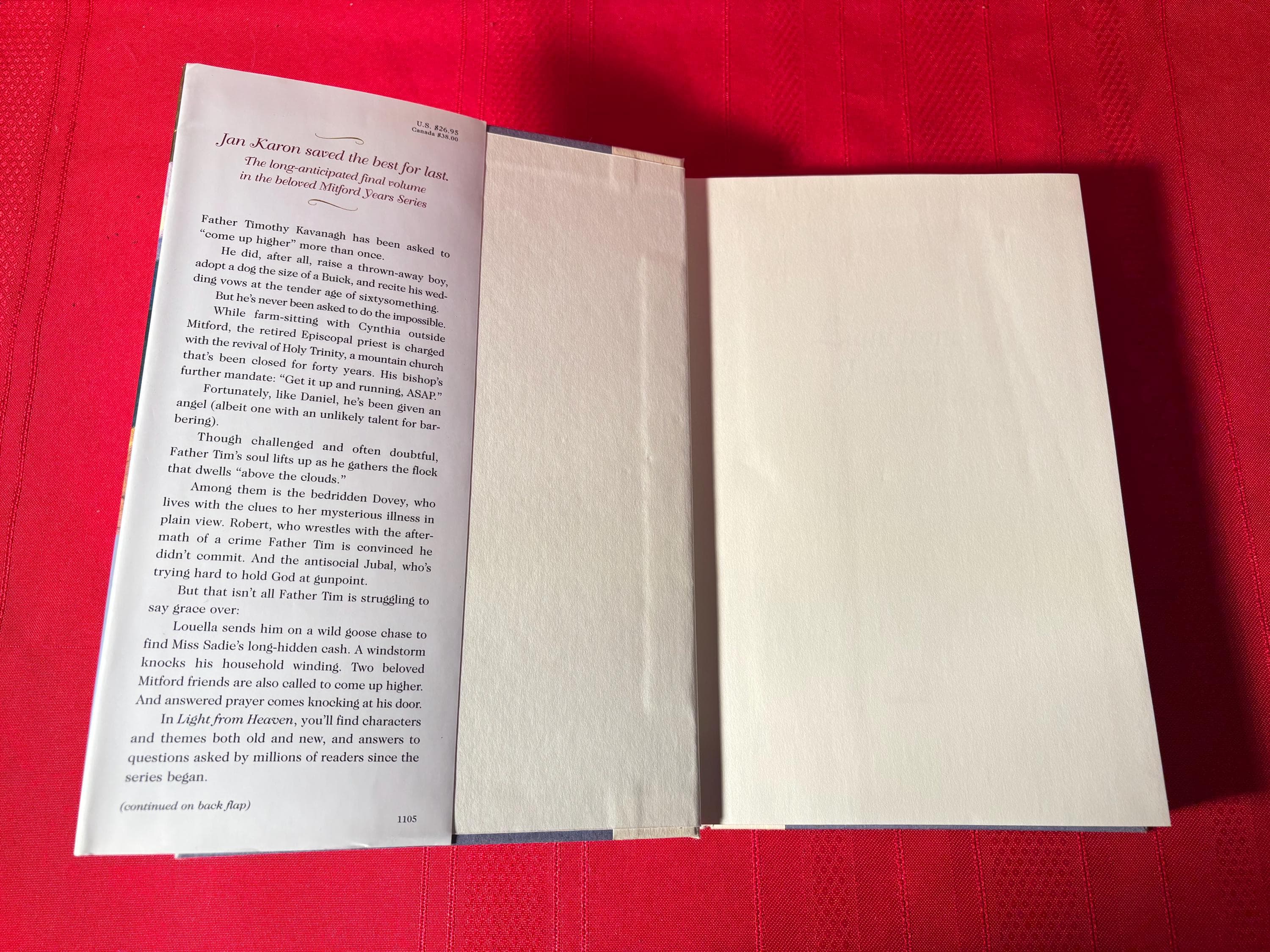 Light From Heaven, by Jan Karon, First Edition, Second Printing, Hardcover Book, 2005 - image 5