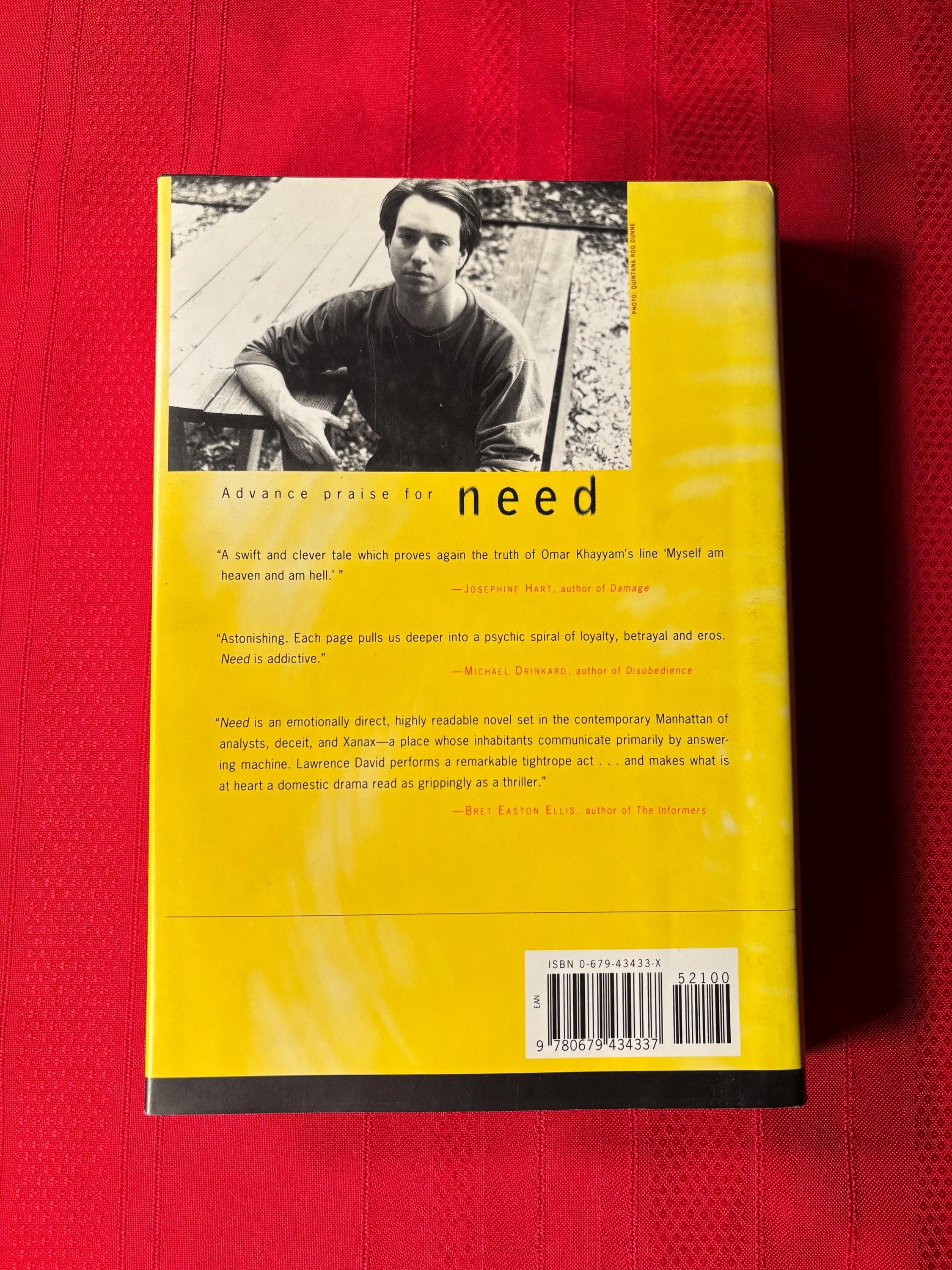 Need, by Lawrence David, First Edition, Hardcover Book, 1994 - image 4
