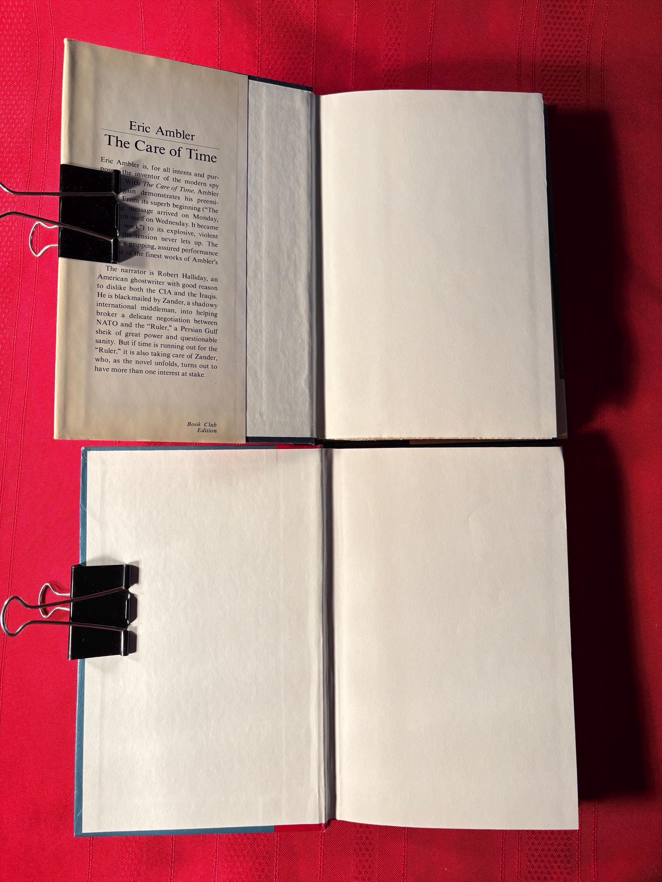 Eric Ambler Book Bundle, Journey into Fear and The Care of Time, 2 Hardcover Books, 1968, 1981, Vintage Mystery Espionage, - image 5