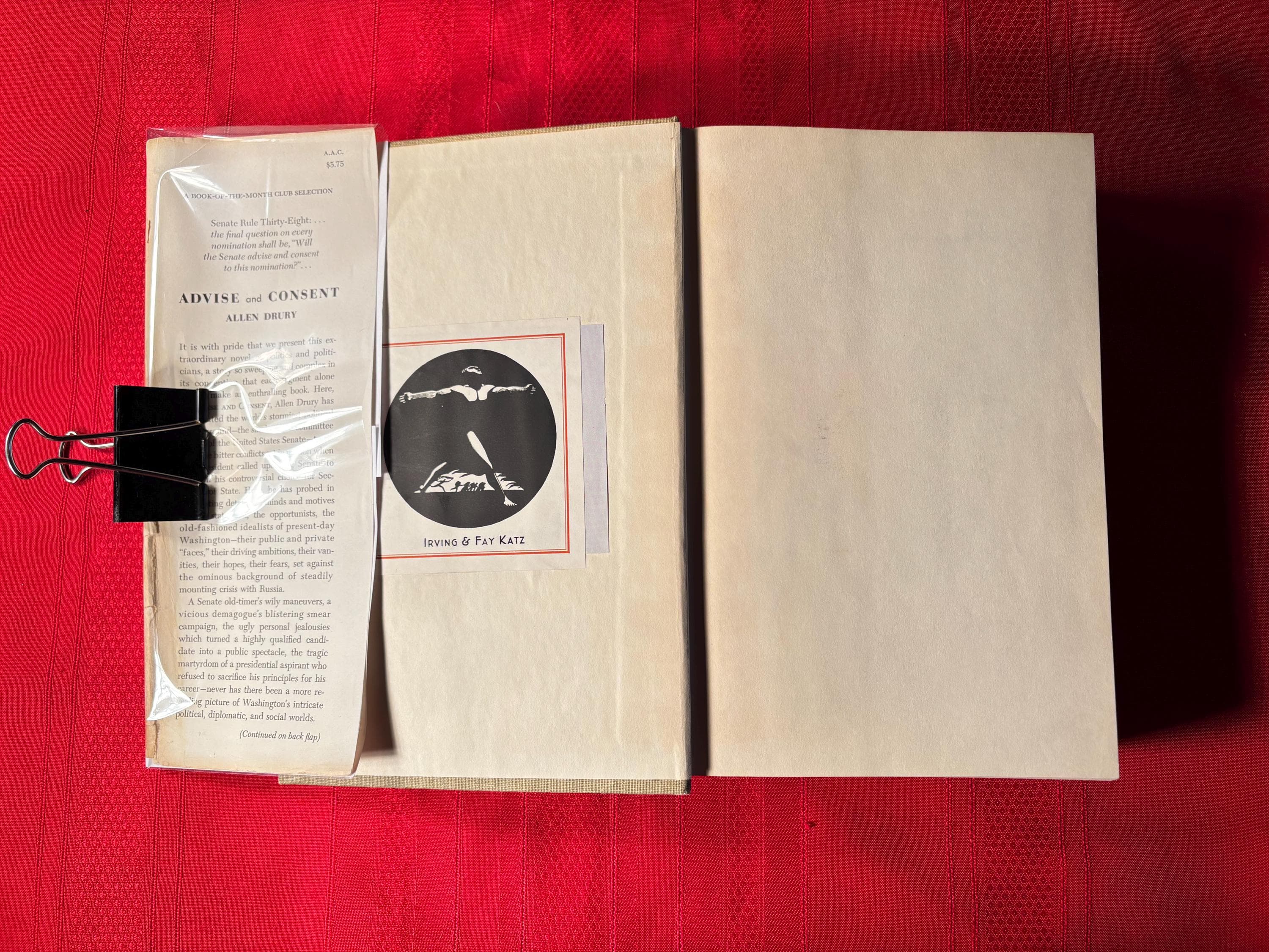 Advise and Consent, by Allen Drury, First Edition, Hardcover Book, 1959 - image 5