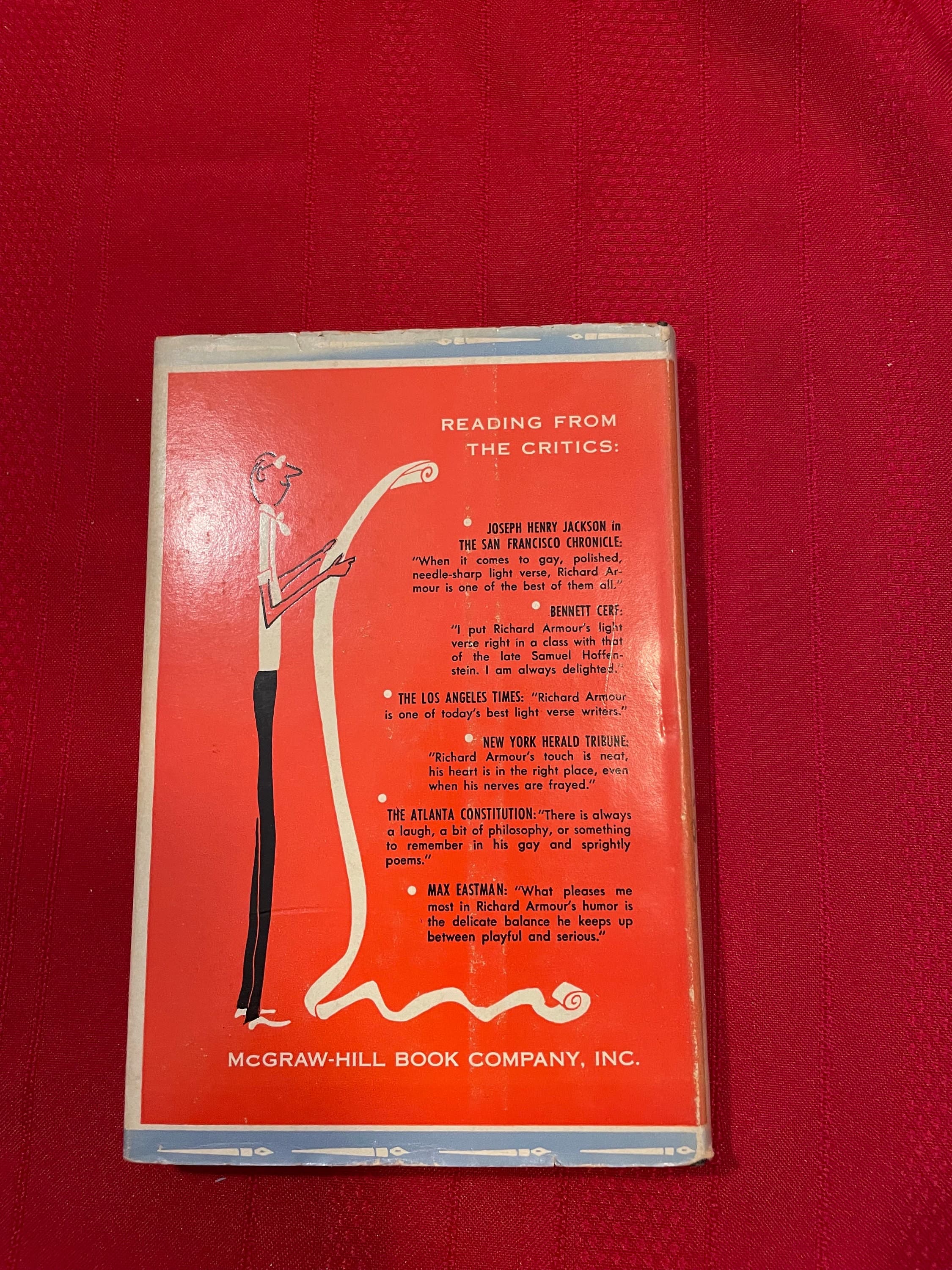 Light Armour, Playful Poems on Practically Everything, by Richard Armour, Second Printing, Hardcover Book, 1954 - image 4