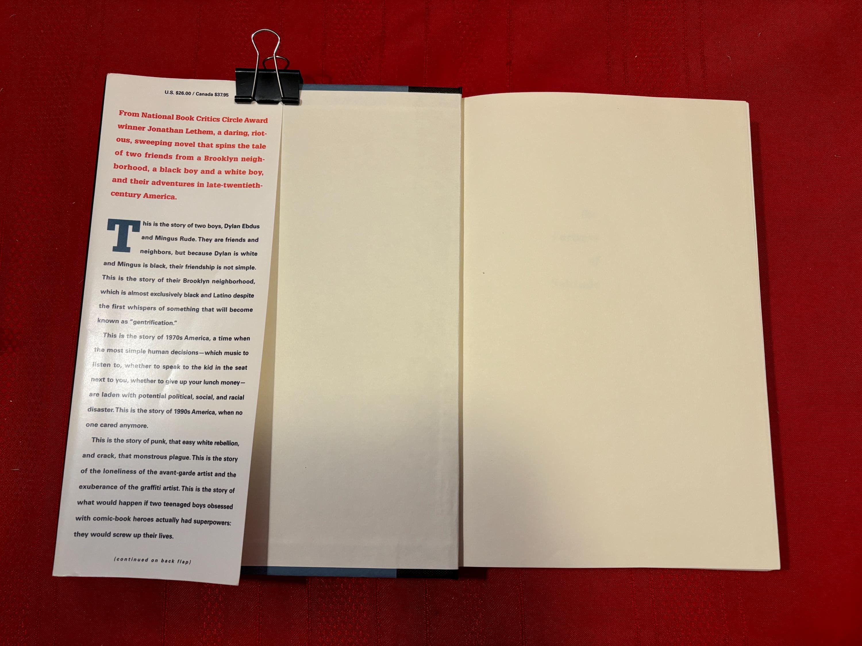 The Fortress of Solitude, by Jonathan Lethem, First Edition, Hardcover Book, 2003 - image 5