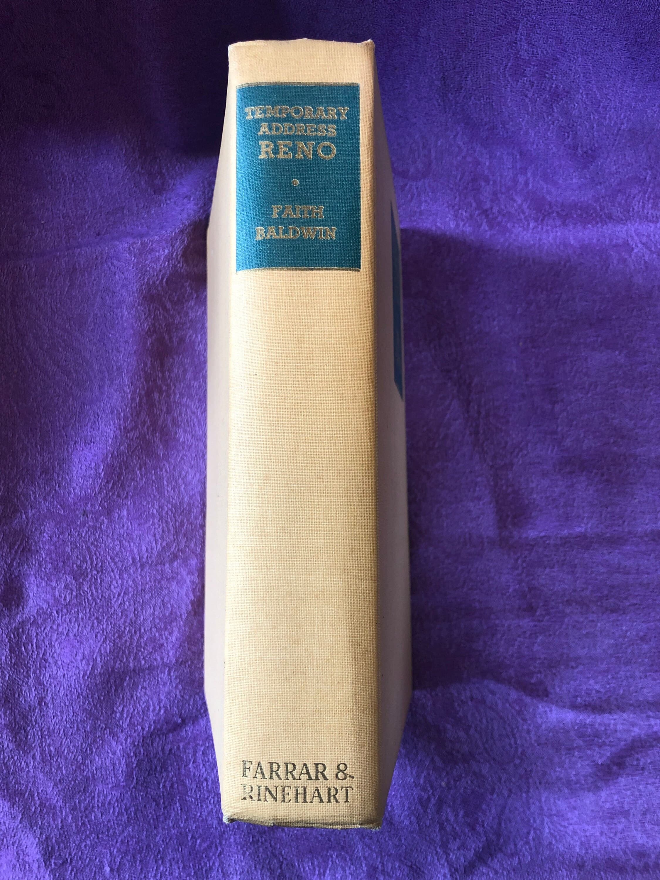Temporary Address Reno, by Faith Baldwin, First Edition, Hardcover Book, 1941 - image 3