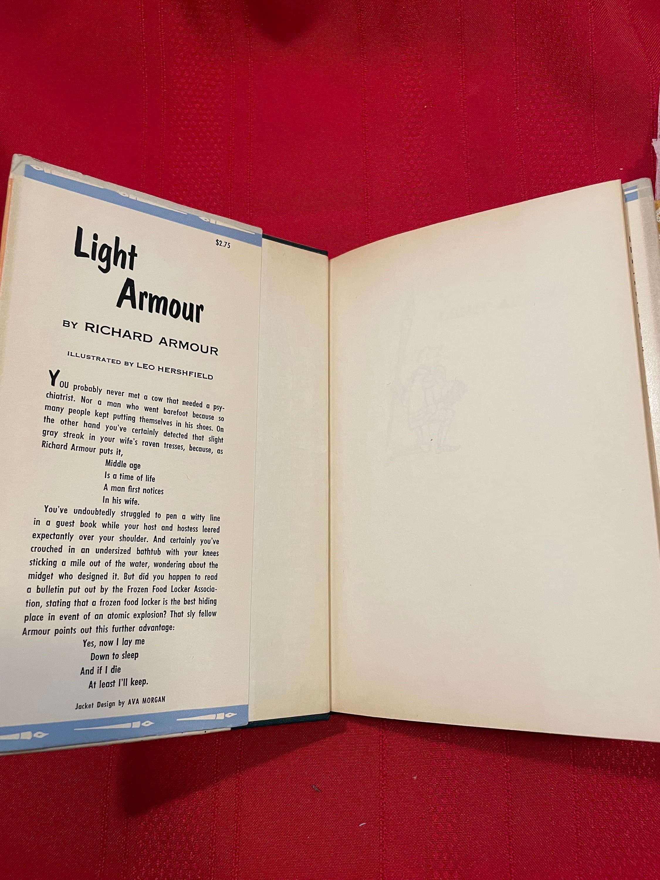 Light Armour, Playful Poems on Practically Everything, by Richard Armour, Second Printing, Hardcover Book, 1954 - image 5