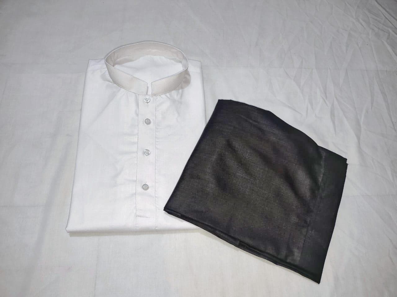 Handmade White Cotton Kurta Pajama: Men's Ethnic Wedding Wear