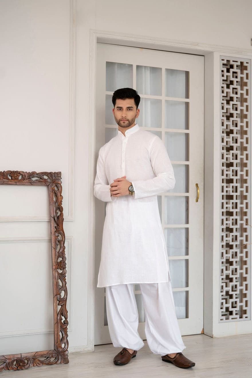 Handmade Cotton Kurta Pajama Set: Men's Ethnic Wear - image 3