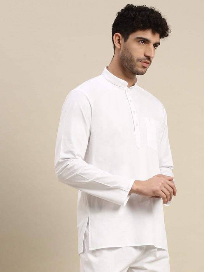 Handmade Cotton Short Kurta for Men - Traditional Indian Shirt - image 4