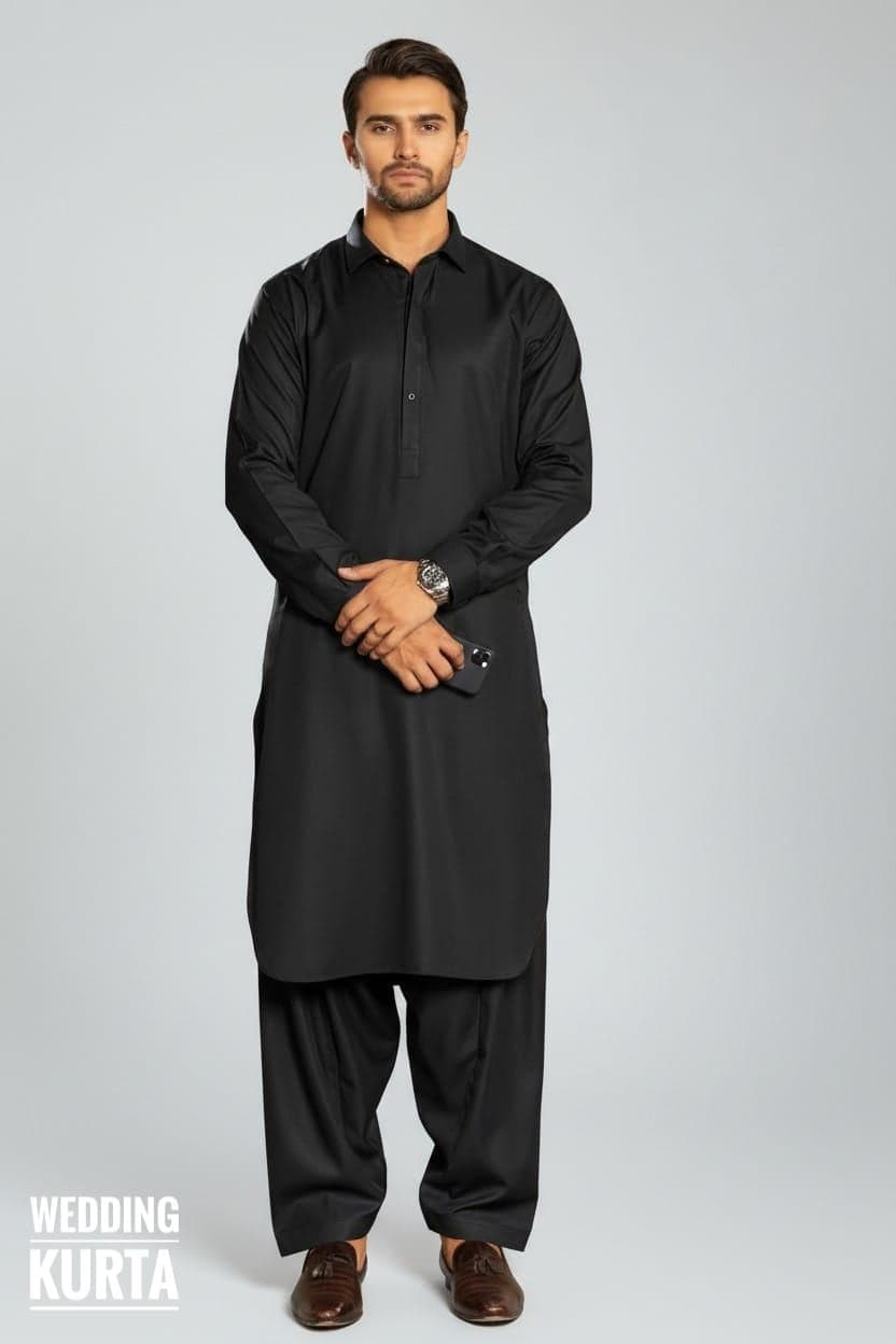 Beige Shalwar Kameez for Men - Ramadan Kareem Muslim Outfit - Saudi Arabia Style Kurta Set - image 5