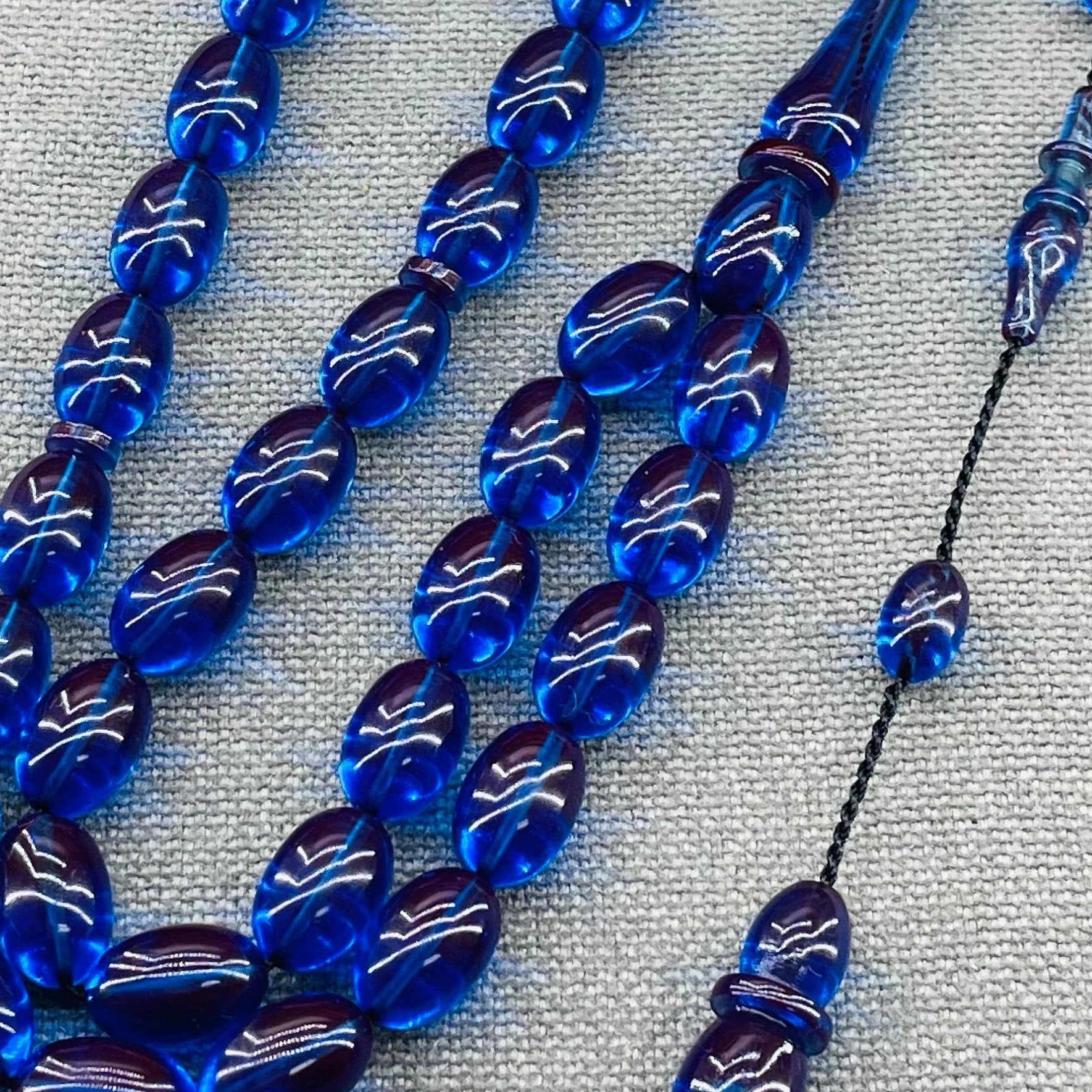 3 in 1 Blue Orange Yellow Amber Tasbeehs, islamic prayer 33 beads, system tassel, Faturan Amber Tasbih, Tasbih Prayer Beads, Ramadan Gift - image 5