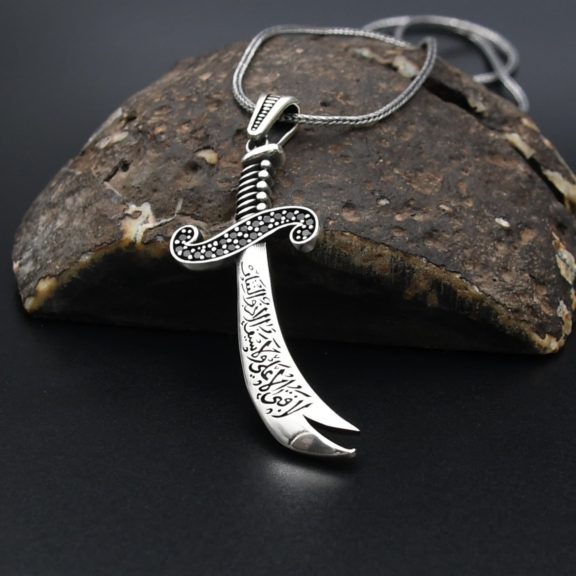 Ali Zulfiqar Sword Necklace, Sword Design, Handmade Necklace, Gift for Him, Gift For Her, Zulfiqar Necklace, 925 Sterling Silver Necklace - image 4