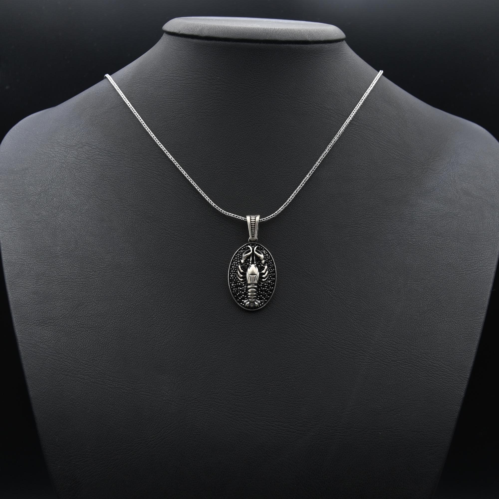 Lobster Silver Charm With Chain, Animal Lover Necklace, Lobster Silver Necklace, Handmade Necklace, 925 Sterling Silver Necklace - image 5
