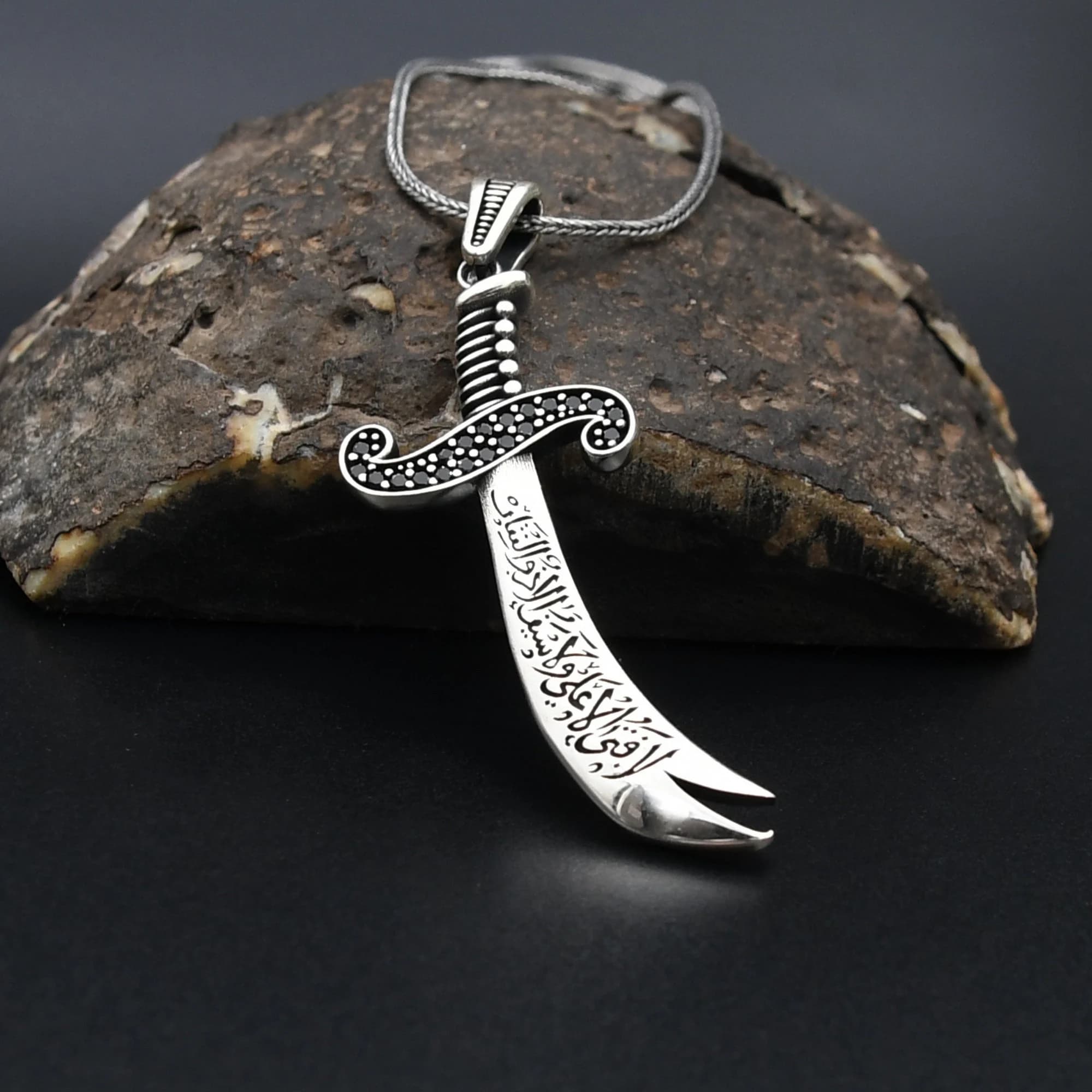 Ali Zulfiqar Sword Necklace, Sword Design, Handmade Necklace, Gift for Him, Gift For Her, Zulfiqar Necklace, 925 Sterling Silver Necklace - image 3