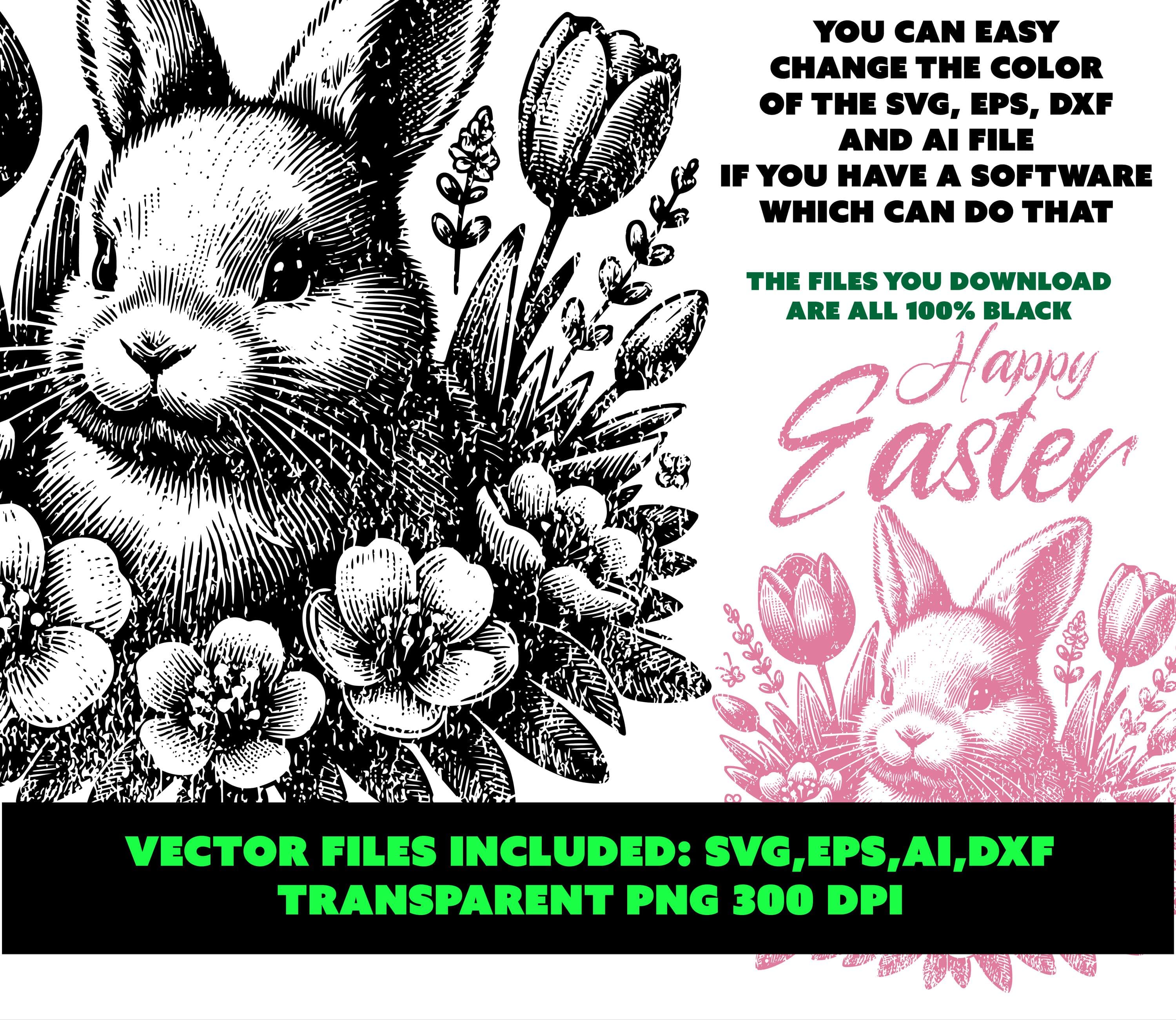 happy easter svg, Happy Easter SVG PNG EPS, happy easter bunny svg png ai, Easter Vibes Svg, Bunny Svg, Easter Shirt Svg, Easter Svg - image 4