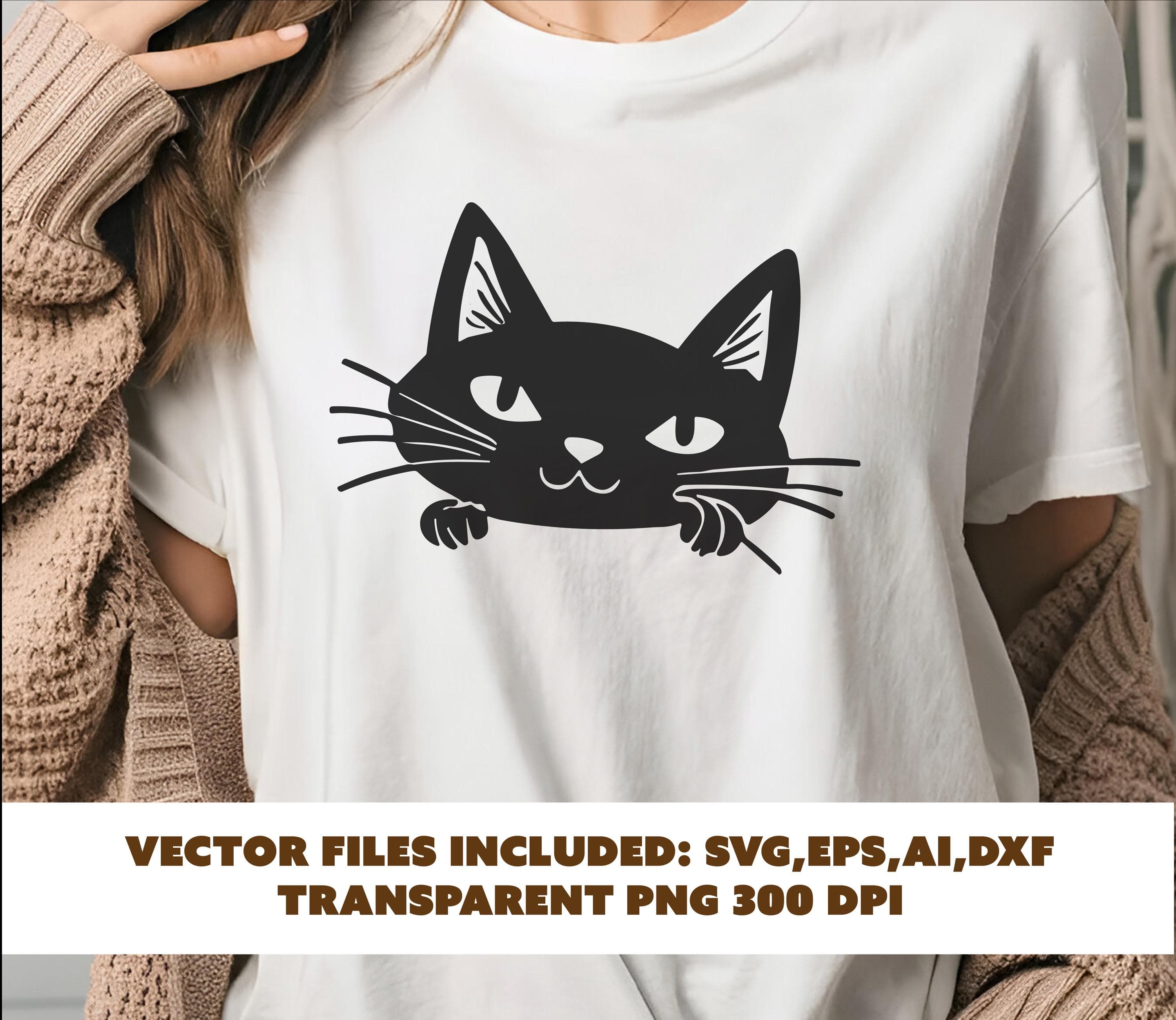 Black cat svg bundle, Cat clipart png, Cute cat silhouettes, Paw print svg, Feline vector files, Cat lover png, Cat SVG, Cat Silhouette, cat - image 4