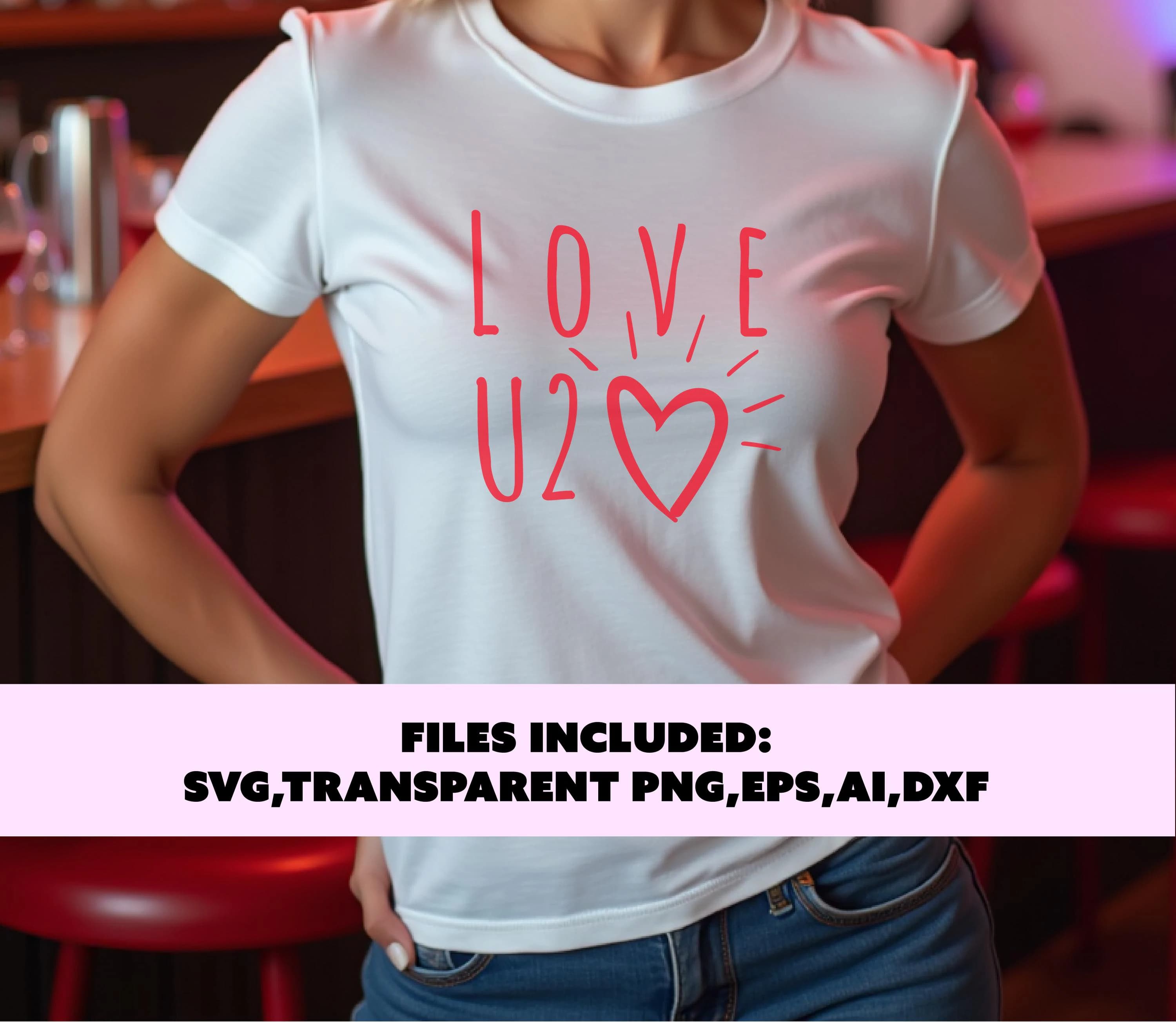 Love u2 svg, valentine's day svg, romantic heart design png, couple quote design, sublimation png, digital download