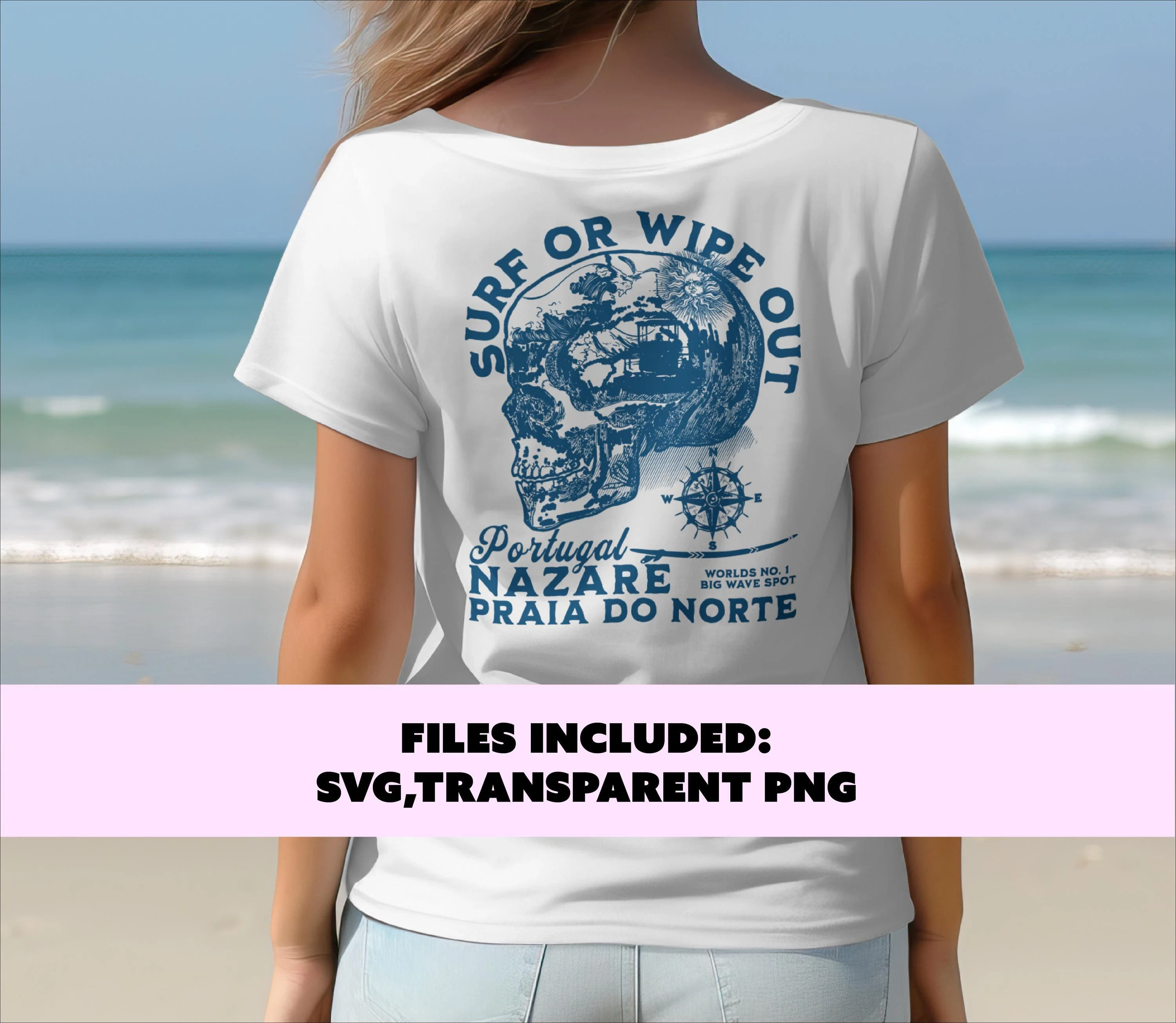 Surf or wipe out svg, nazaré portugal surf design png, big wave surfing svg, praia do norte png, surfing digital download