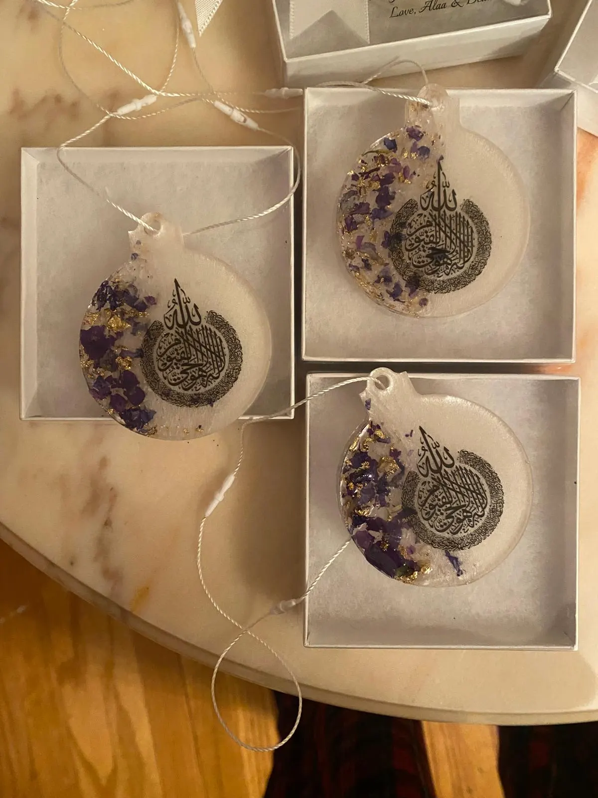 Custom Resin Ornament | Floral or Personalized Keepsake, Wedding Favor - image 2