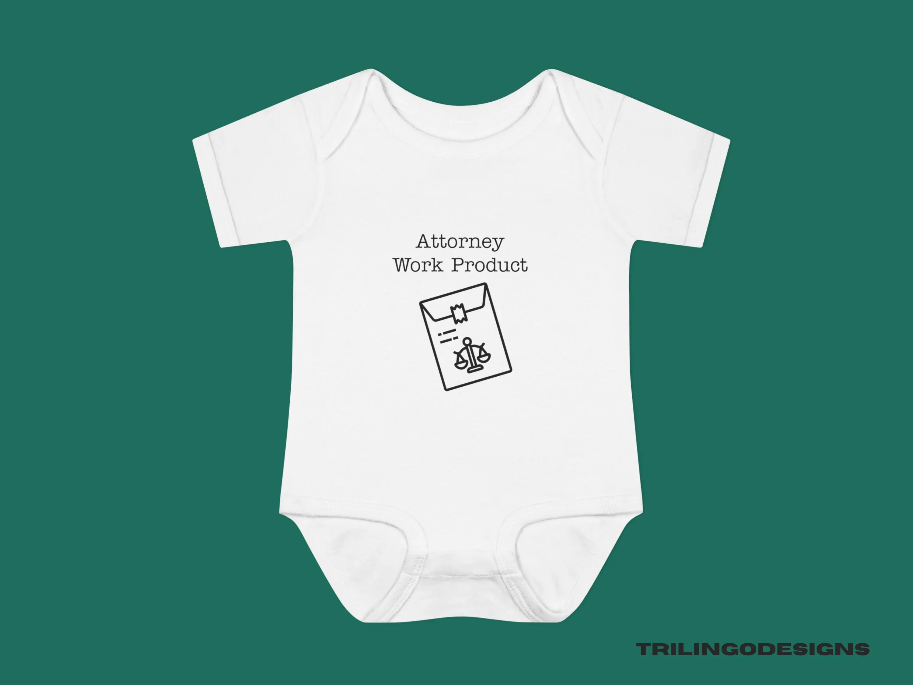 Attorney Work Product Baby Bodysuit: Funny Lawyer Gift - image 3