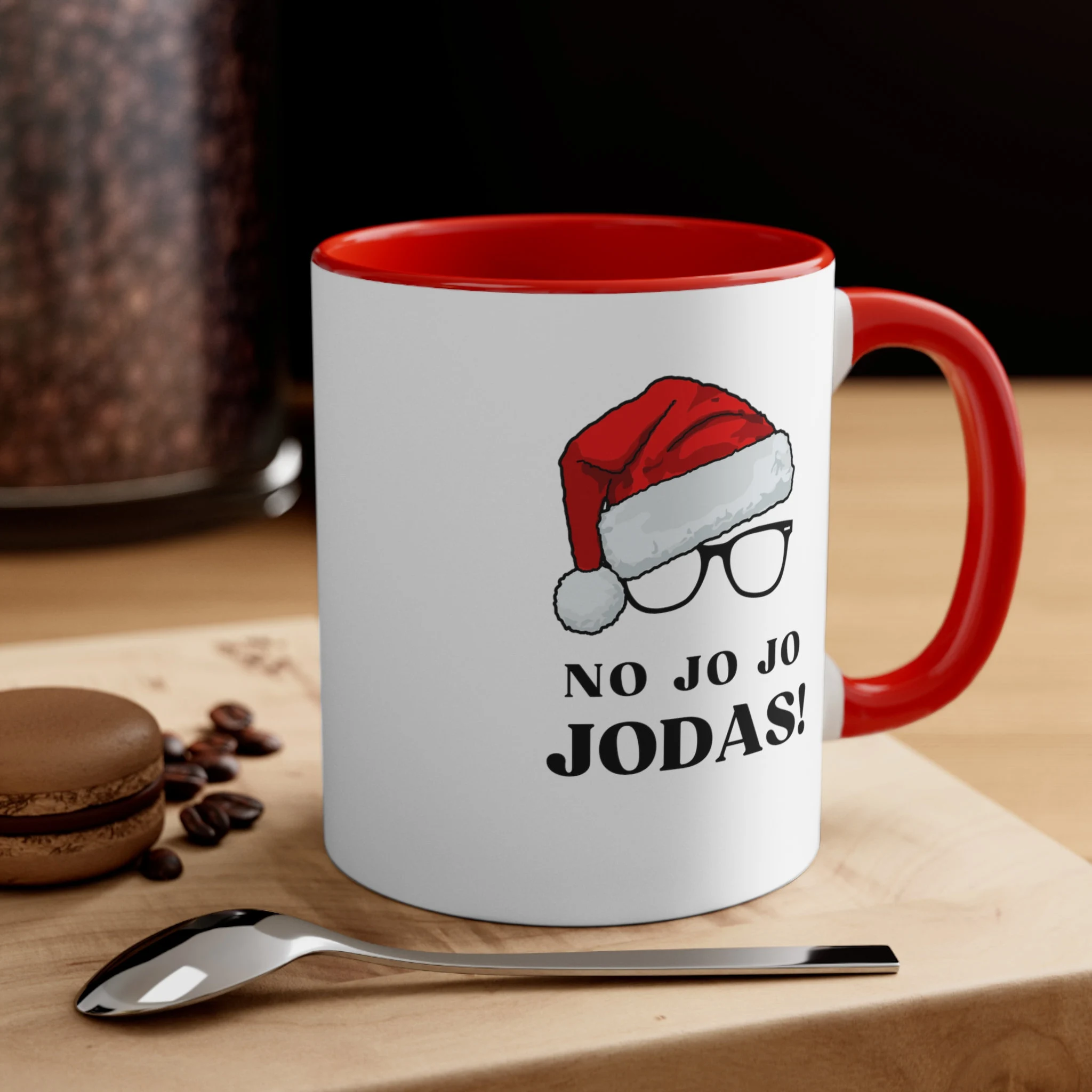 No Jo Jo Jodas Santa Hat 11oz Mug, No Me Jodas, Festive Humor Coffee Cup for Christmas Cheer, Mug with Design, Spanish Mug, Christmas Mug - image 2