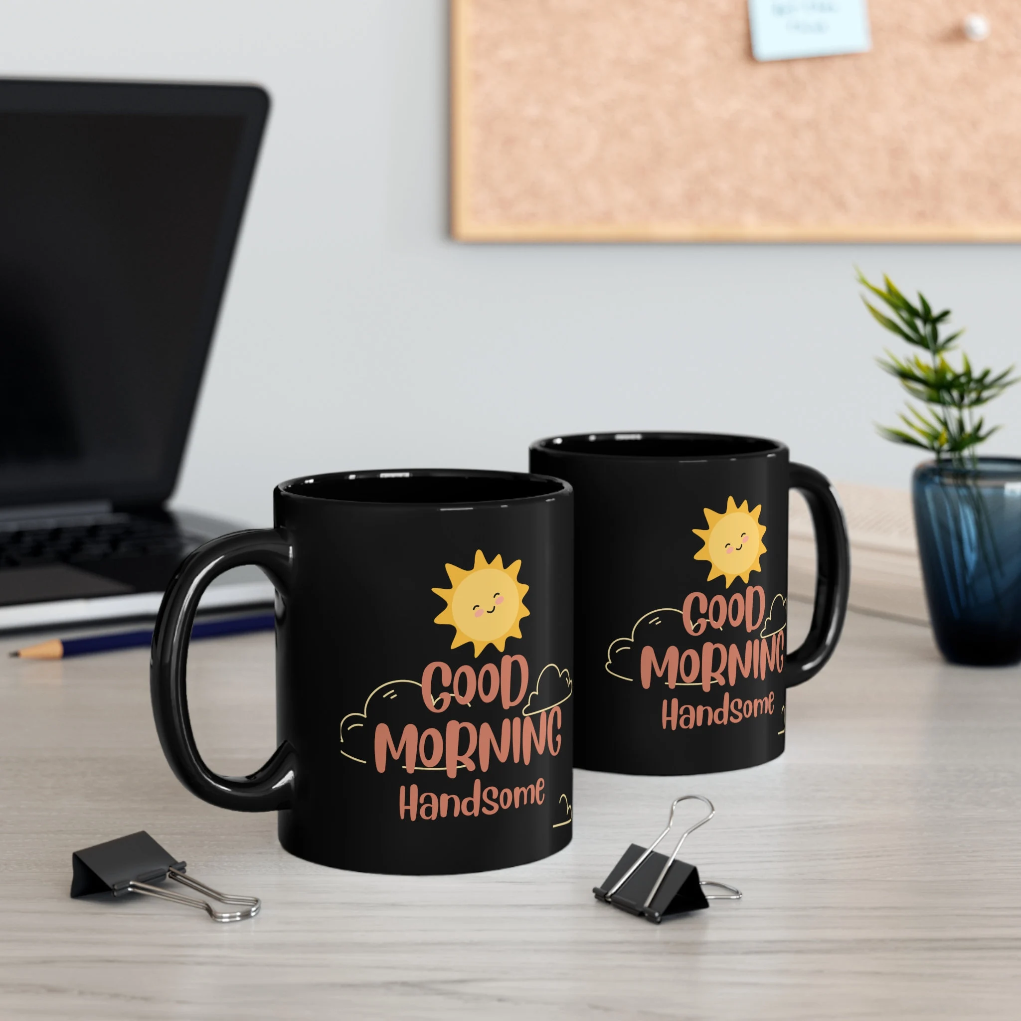 Personalized Good Morning Handsome Mug, Couple Matching Mugs, Father's Day Gift - image 4