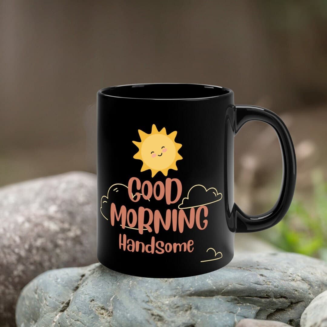 Personalized Good Morning Handsome Mug, Couple Matching Mugs, Father's Day Gift - image 3