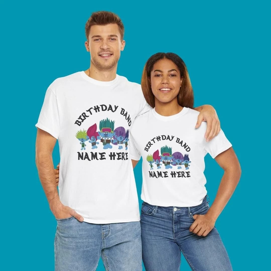 Personalized Trolls Birthday Band Shirt: Matching Family Birthday Tee