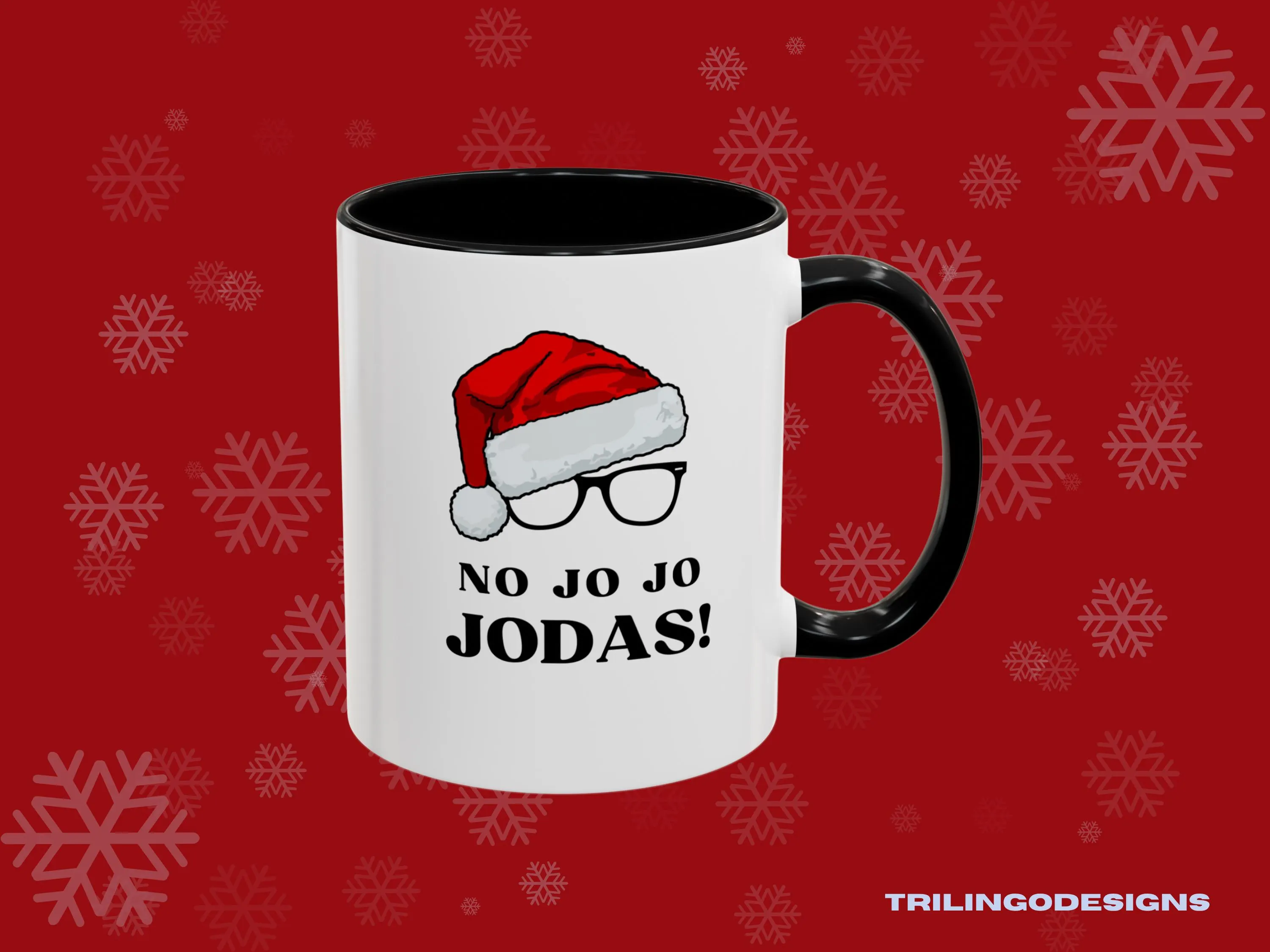 No Jo Jo Jodas Santa Hat 11oz Mug, No Me Jodas, Festive Humor Coffee Cup for Christmas Cheer, Mug with Design, Spanish Mug, Christmas Mug