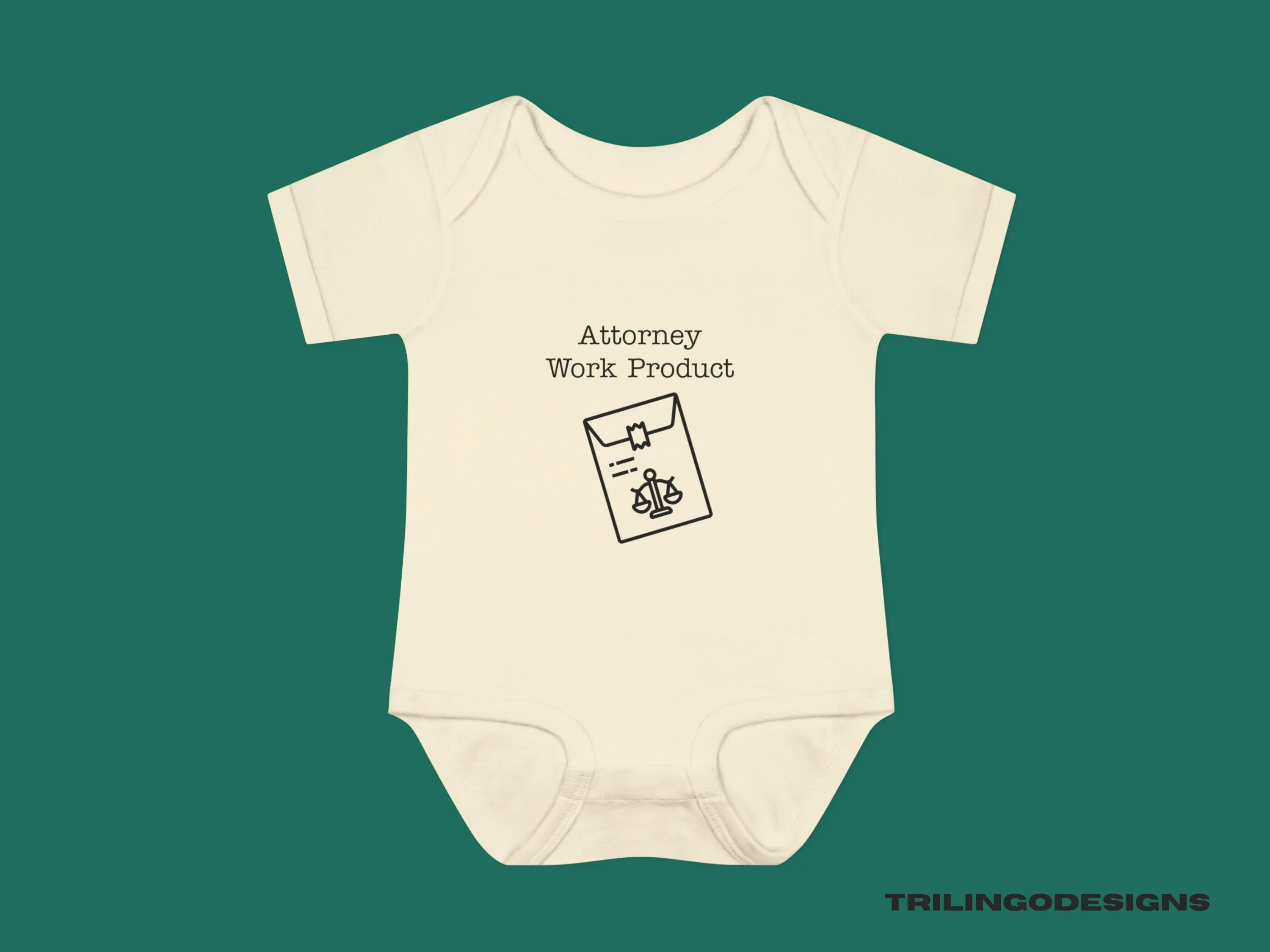 Attorney Work Product Baby Bodysuit: Funny Lawyer Gift - image 2