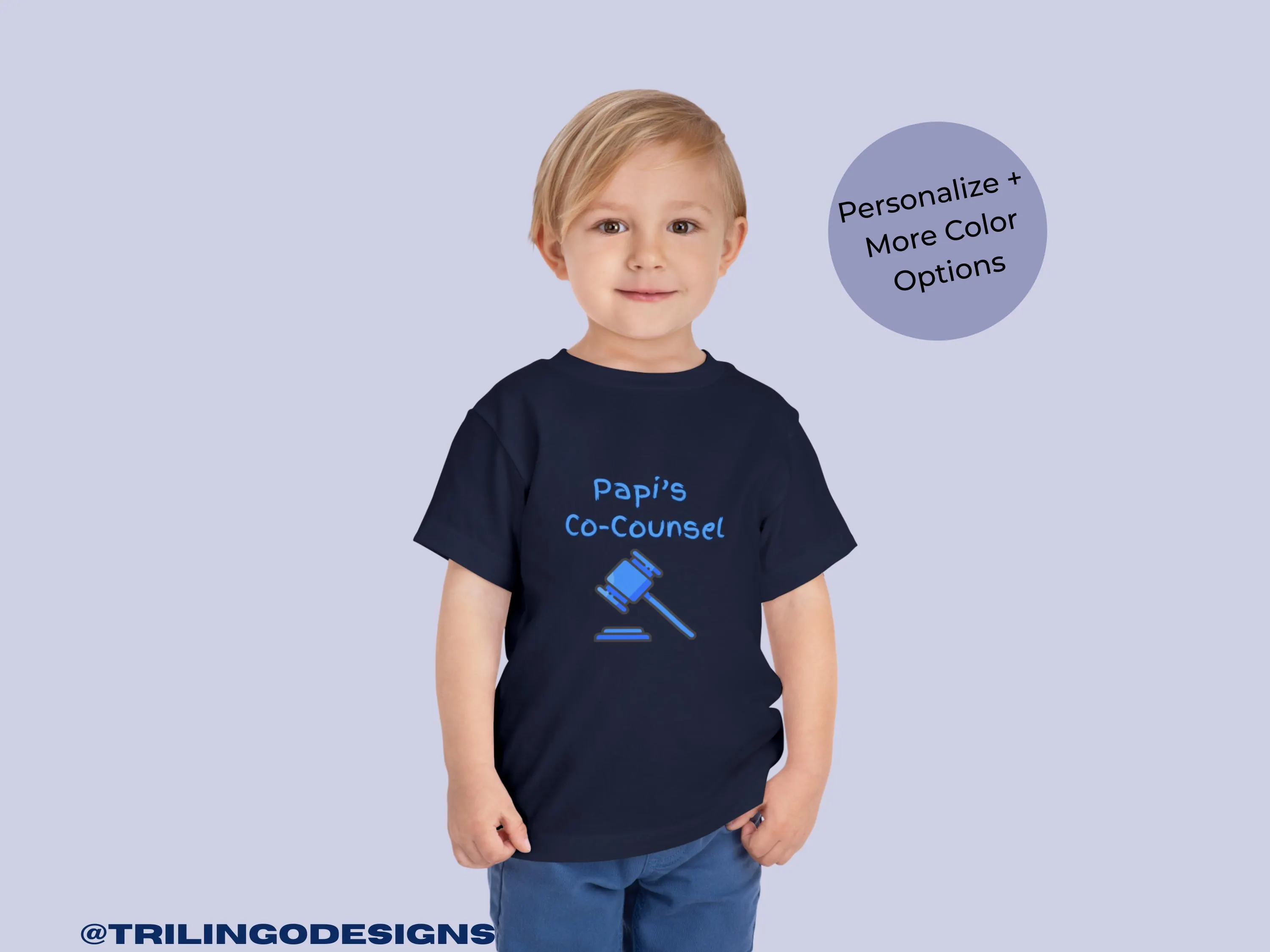 Personalized Mommy's Co-Counsel Toddler Shirt, Future Lawyer Gift - image 2