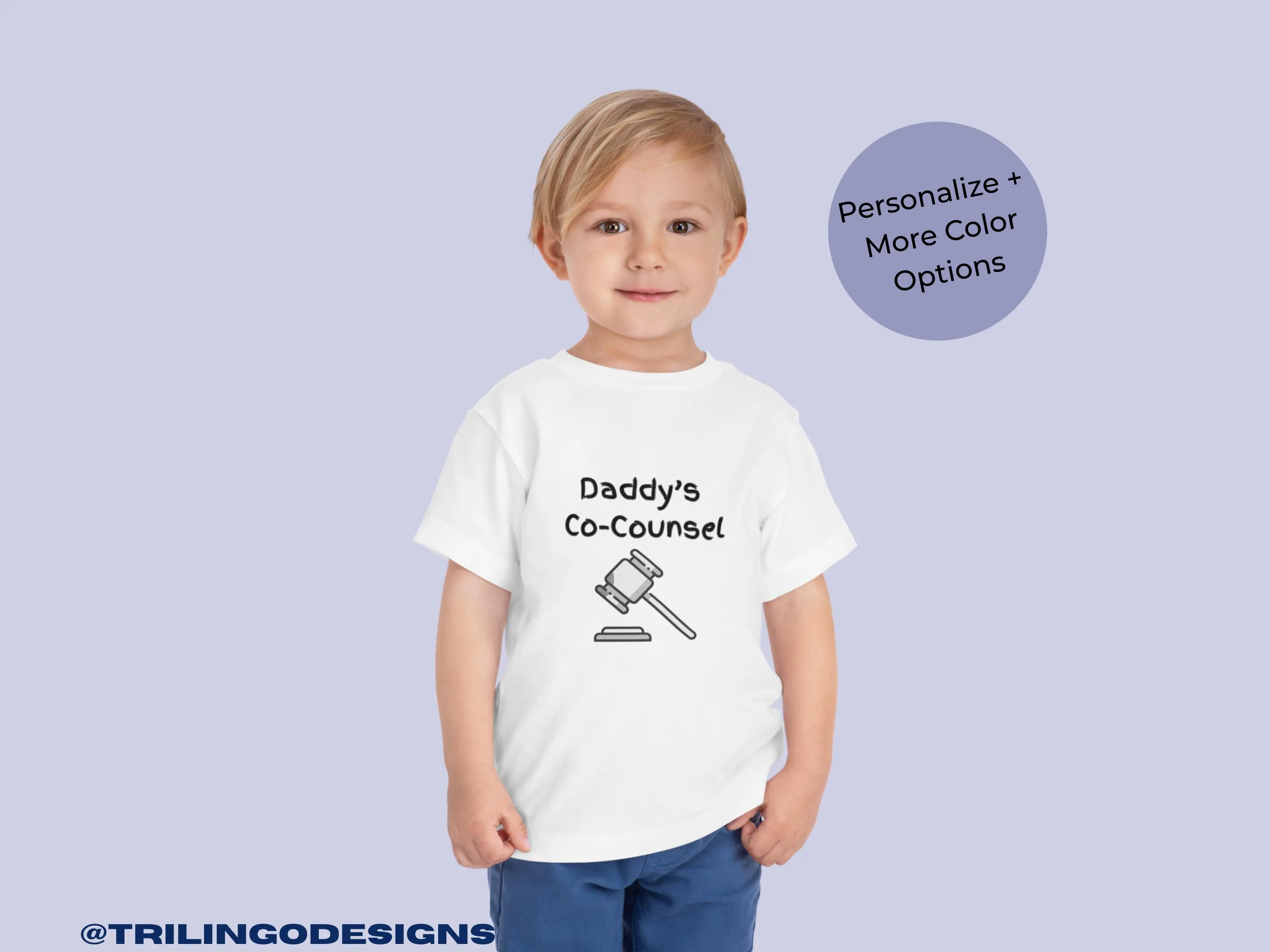 Personalized Mommy's Co-Counsel Toddler Shirt, Future Lawyer Gift - image 3
