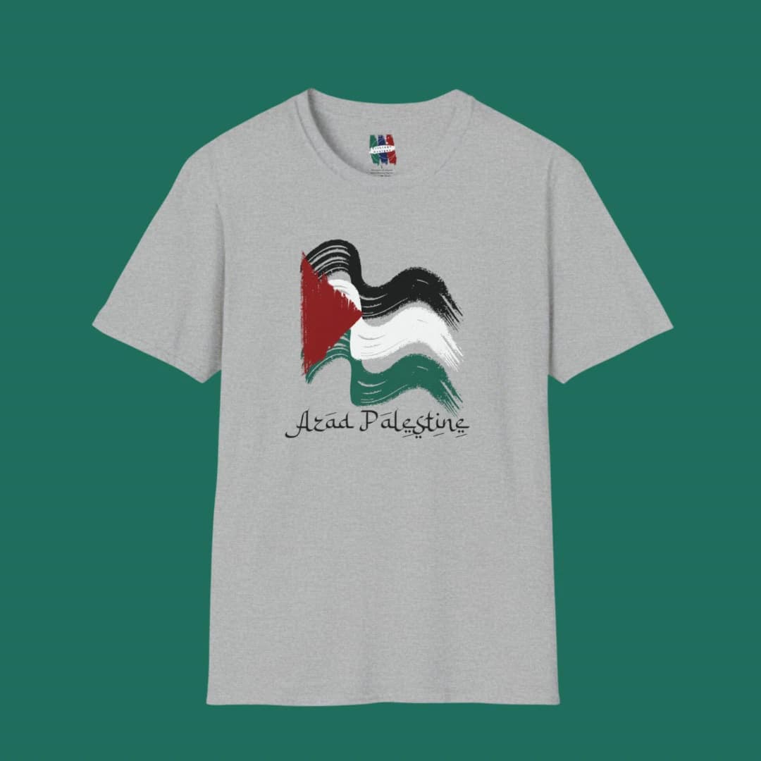 Azad Palestine Urdu Shirt: Palestinian Flag Activist T-Shirt