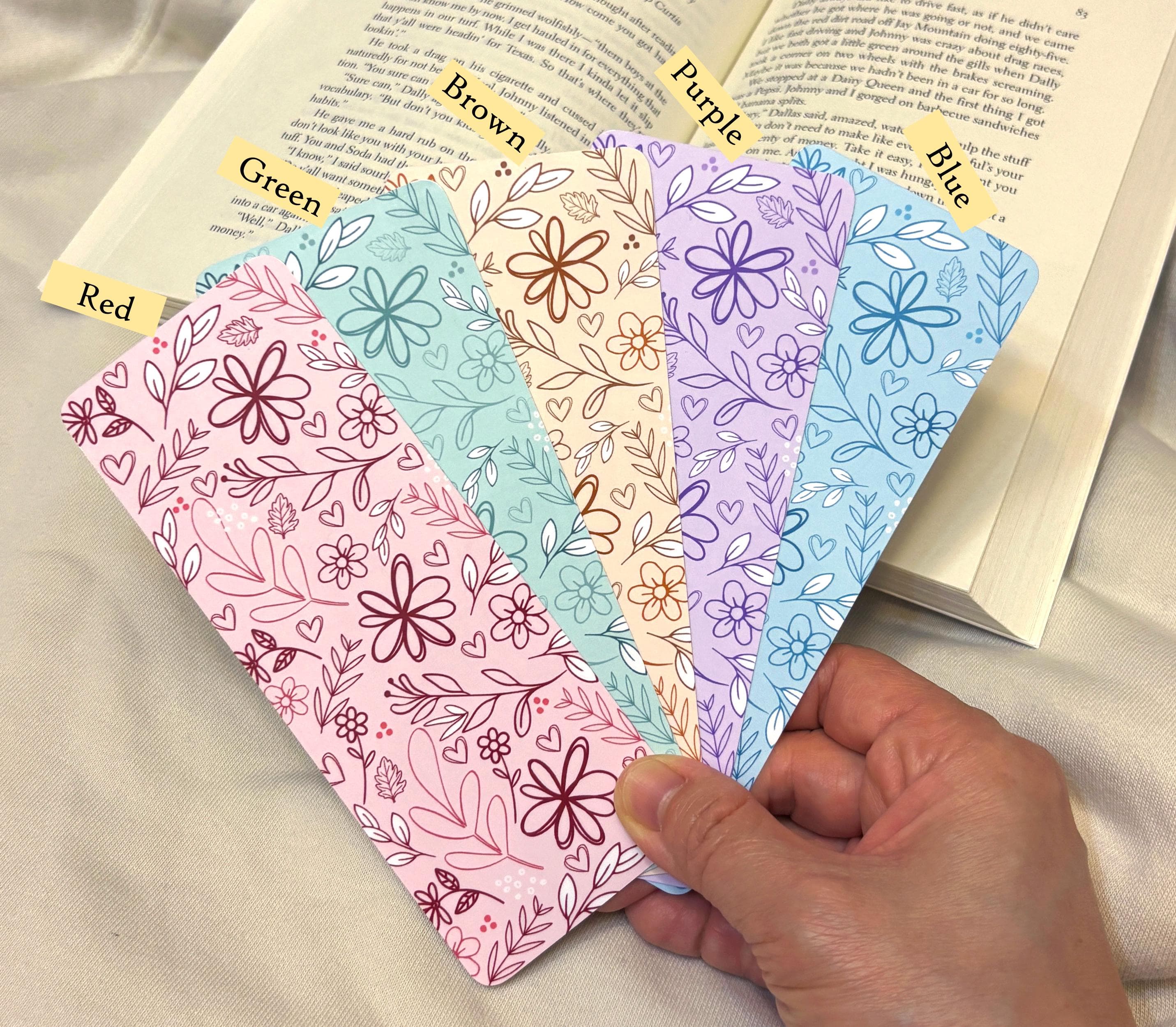 Multi-Color Boho Flowers Bookmark Set or Individual, Book Club Reading Gift, Gifts for Readers - image 3