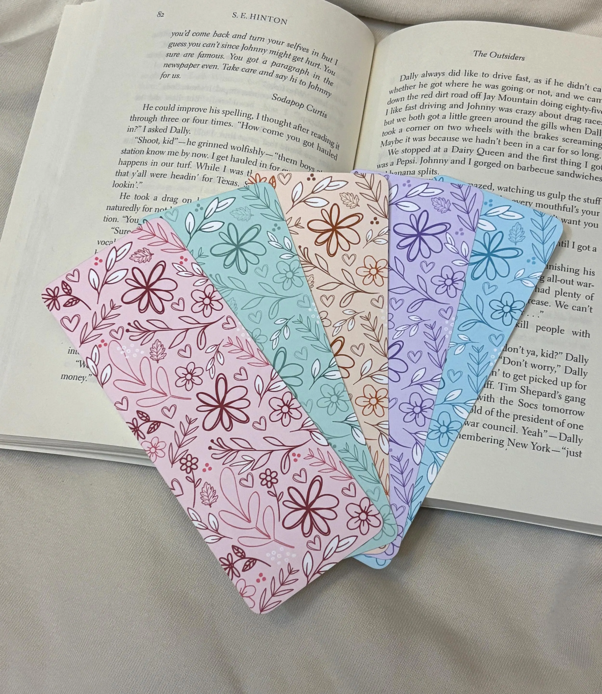 Multi-Color Boho Flowers Bookmark Set or Individual, Book Club Reading Gift, Gifts for Readers - image 4