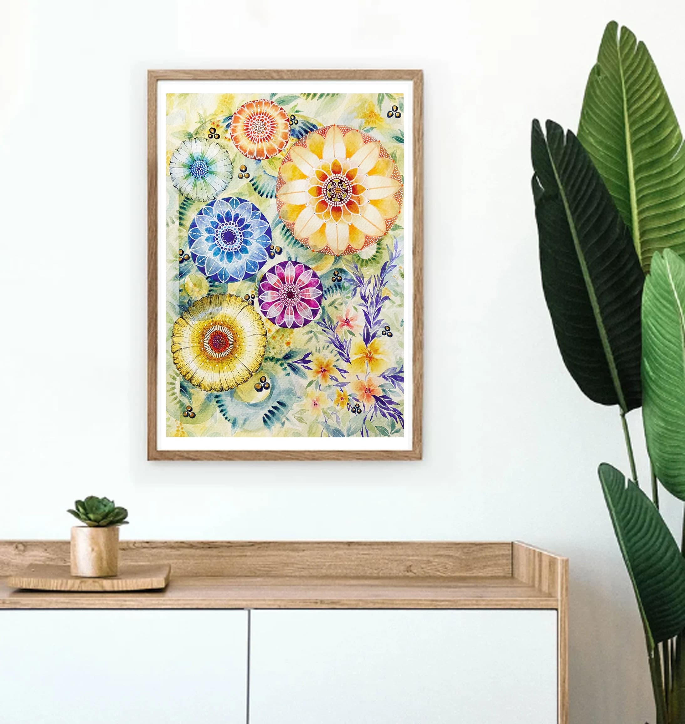 Original Wildflower Watercolor Painting: Abstract Botanical Art (9x12), Holiday Gifts for Family - image 3