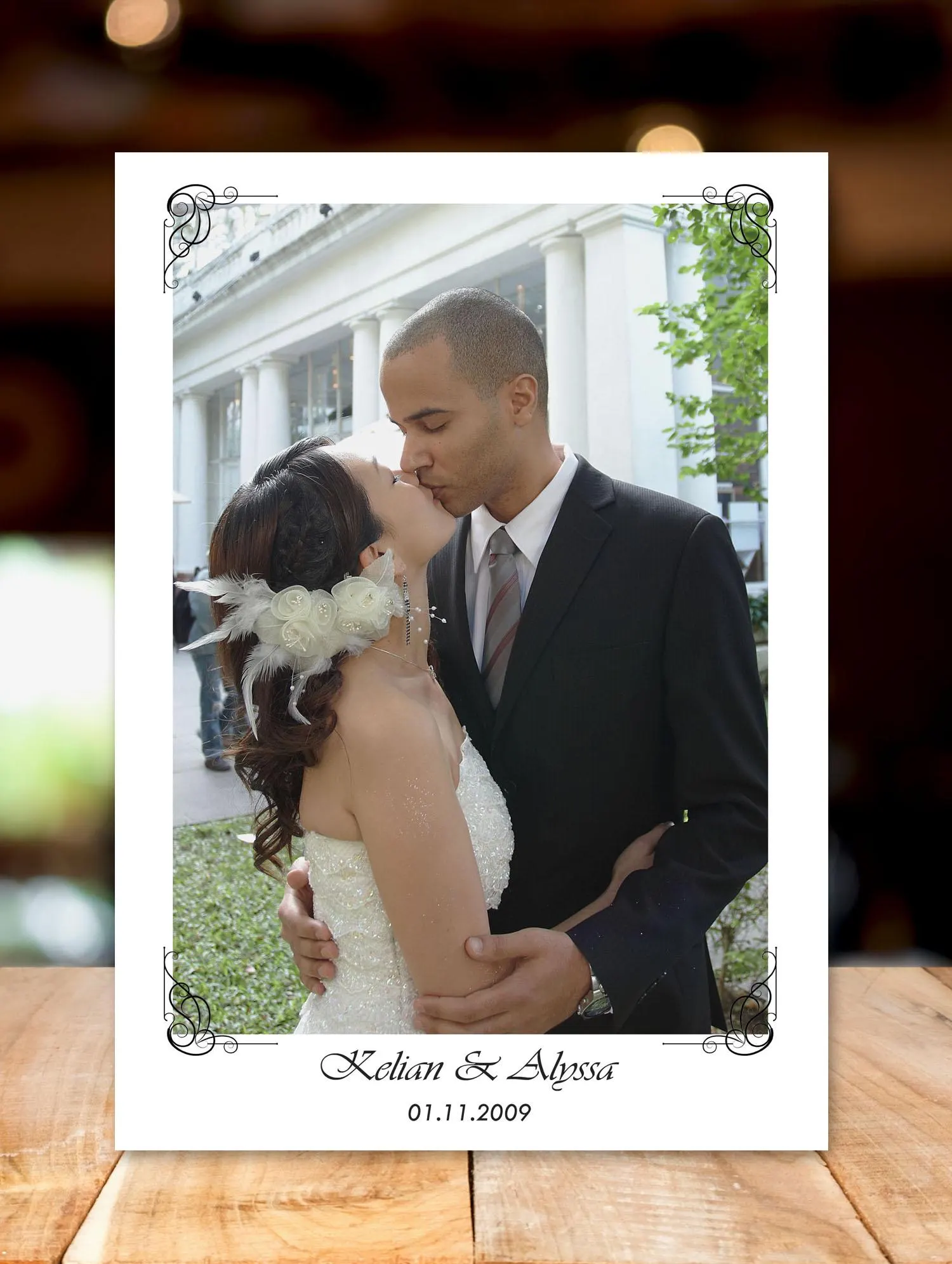 Personalized Photo Wedding Card, Custom Anniversary Love Notecard for Couple 5x7, Professional Printing Services - image 4