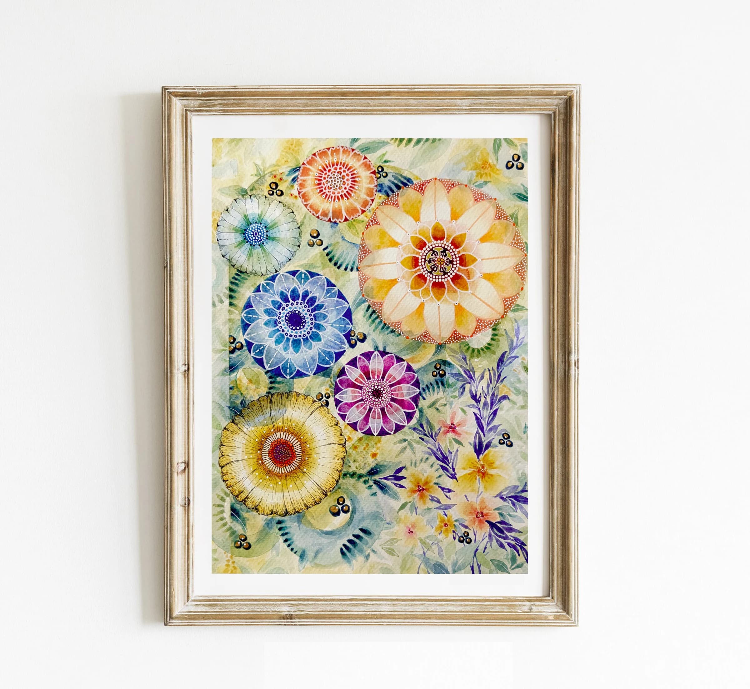 Original Wildflower Watercolor Painting: Abstract Botanical Art (9x12), Holiday Gifts for Family - image 4