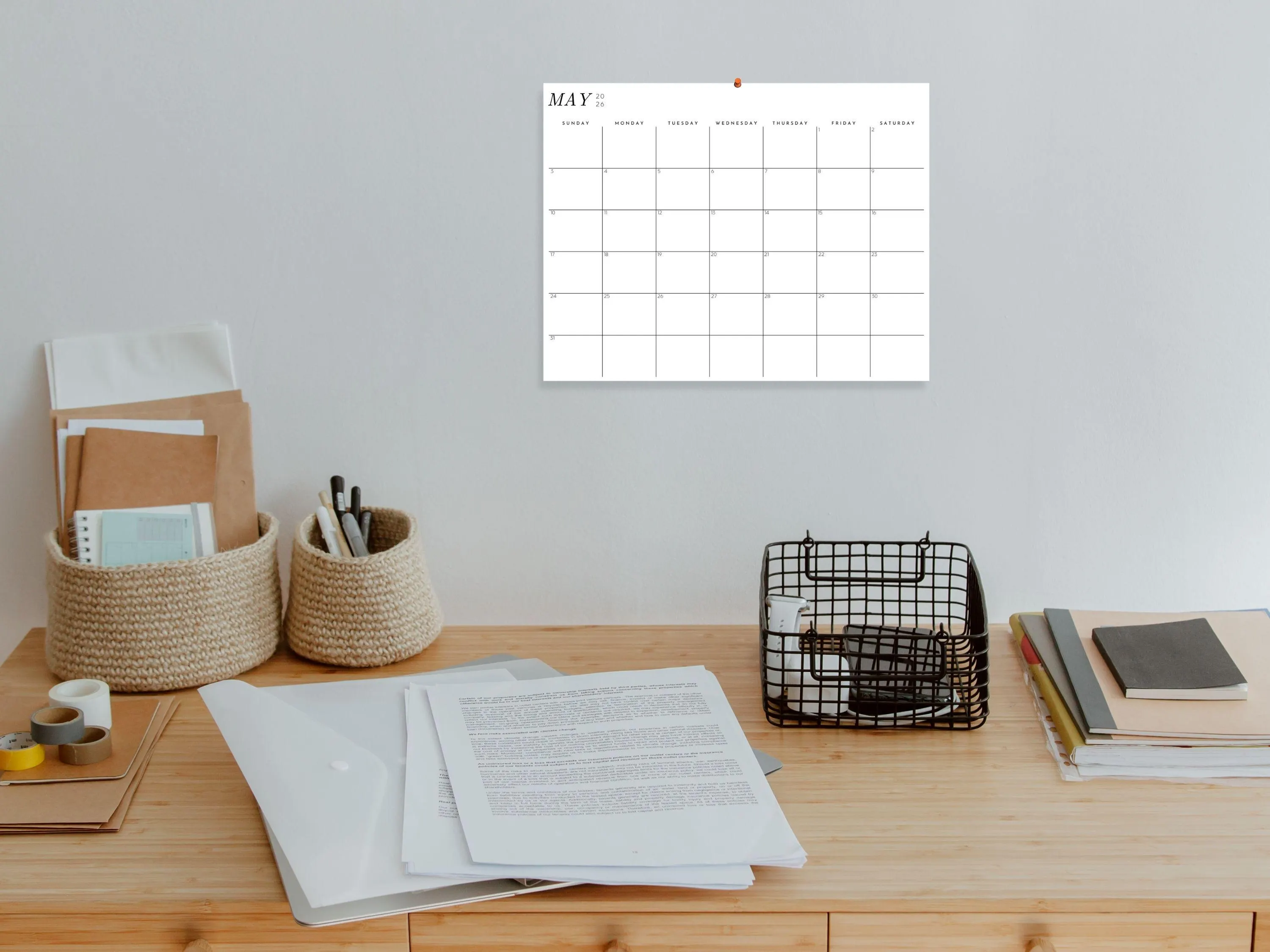 2026 Calendar Printable | Monthly Calendar Pages | Letter Size, Landscape PDF | Sunday & Monday Start - image 4