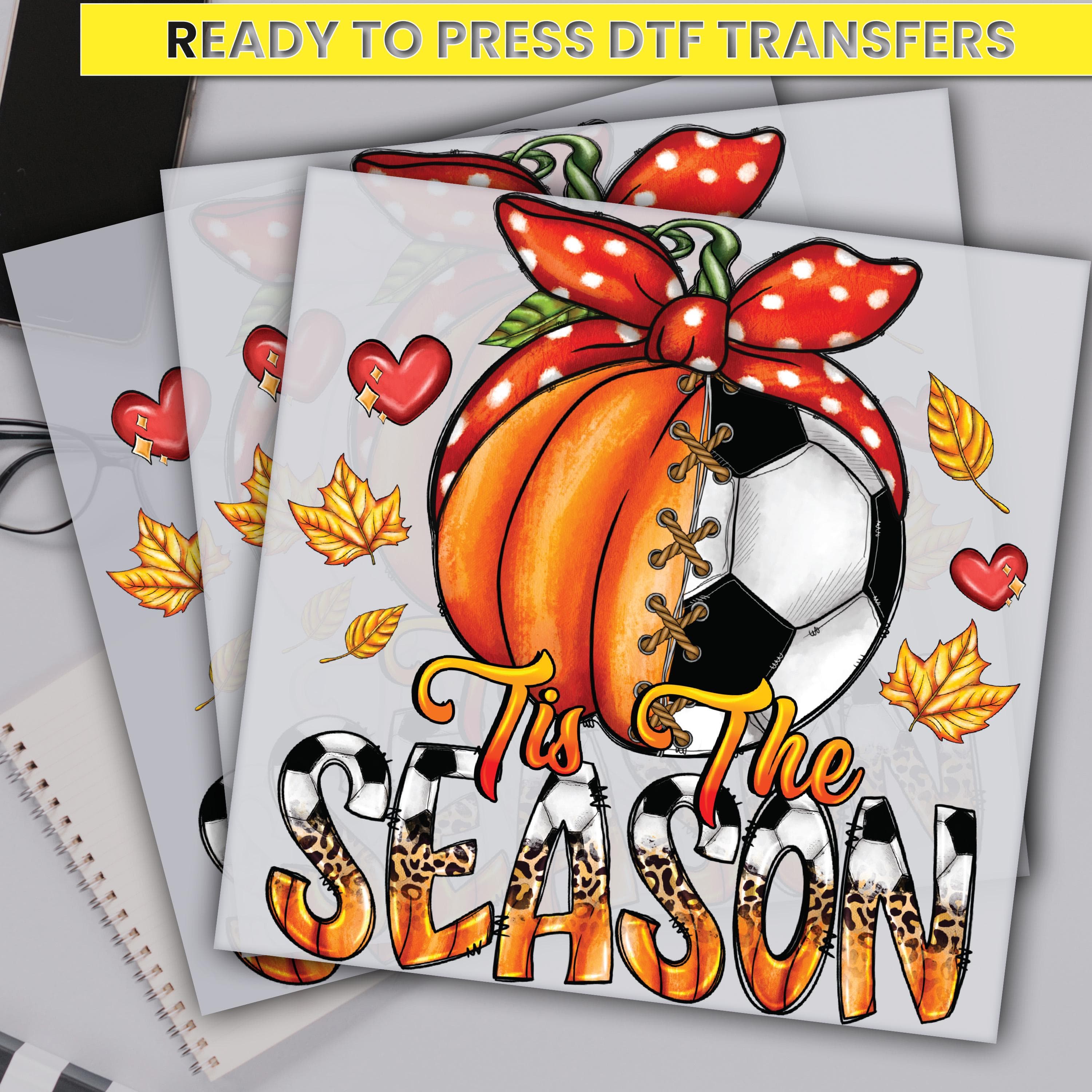 Tis The Season Dtf Transfers, Football Leaves Lattes & Pumpkin Dtf Prints, Ready For Press, Custom Dtf Transfers, Full Color Heat Transfers - image 4