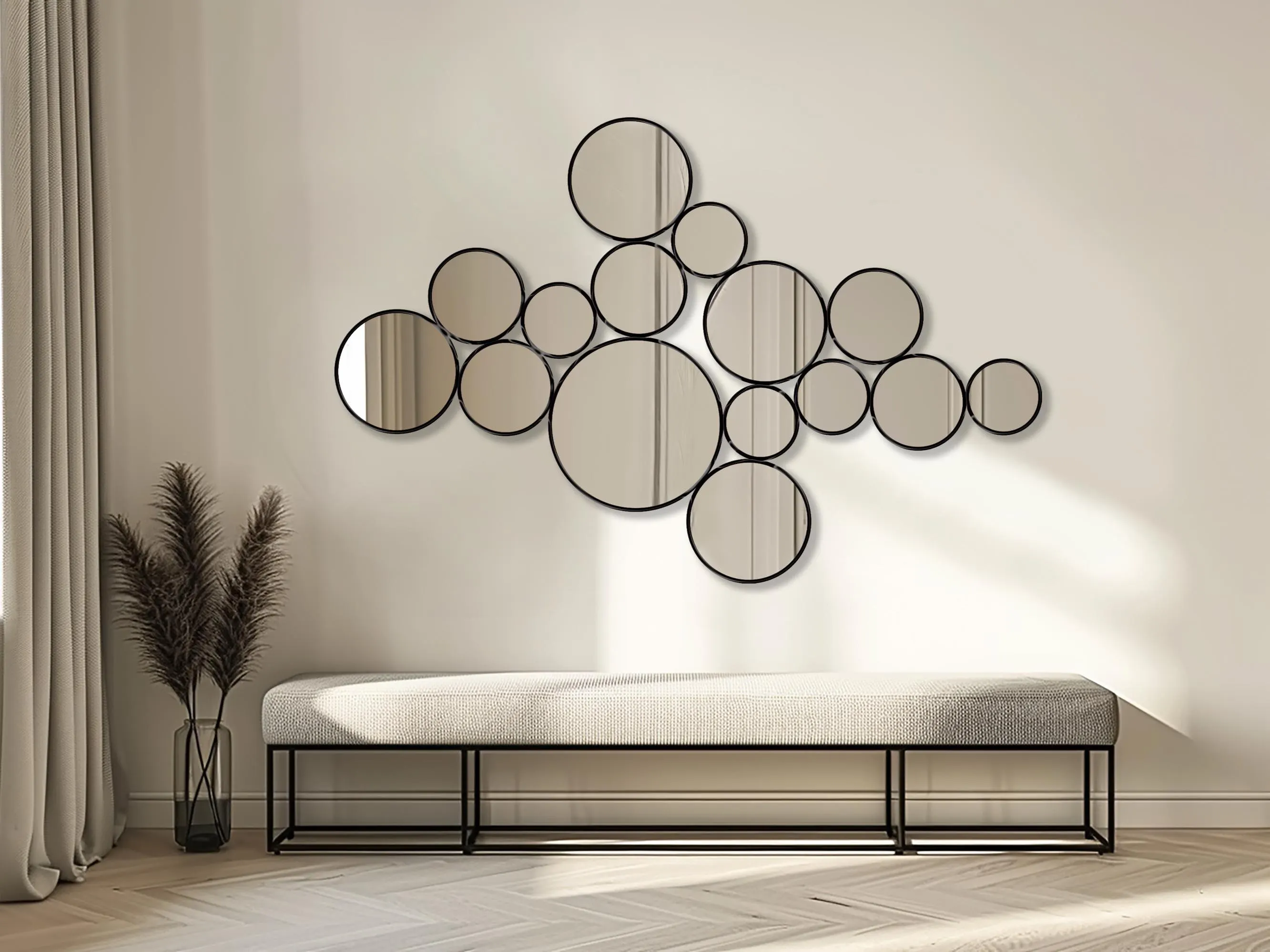 Bubble Mirror: Modern Multi Circle Wall Decor, Asmiro Statement Piece