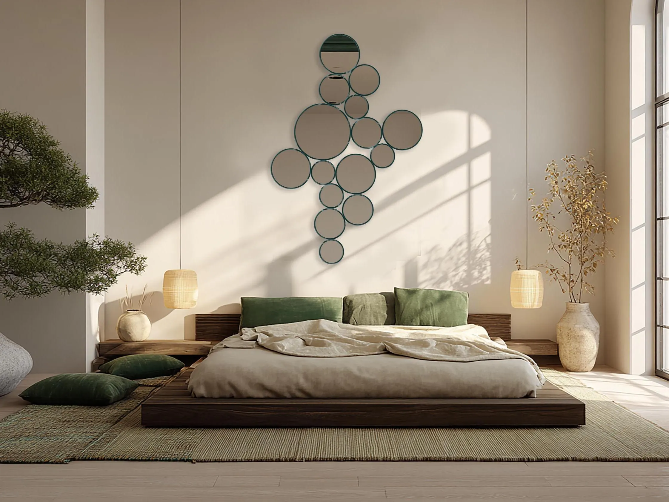 Bubble Mirror: Modern Multi Circle Wall Decor, Asmiro Statement Piece - image 4