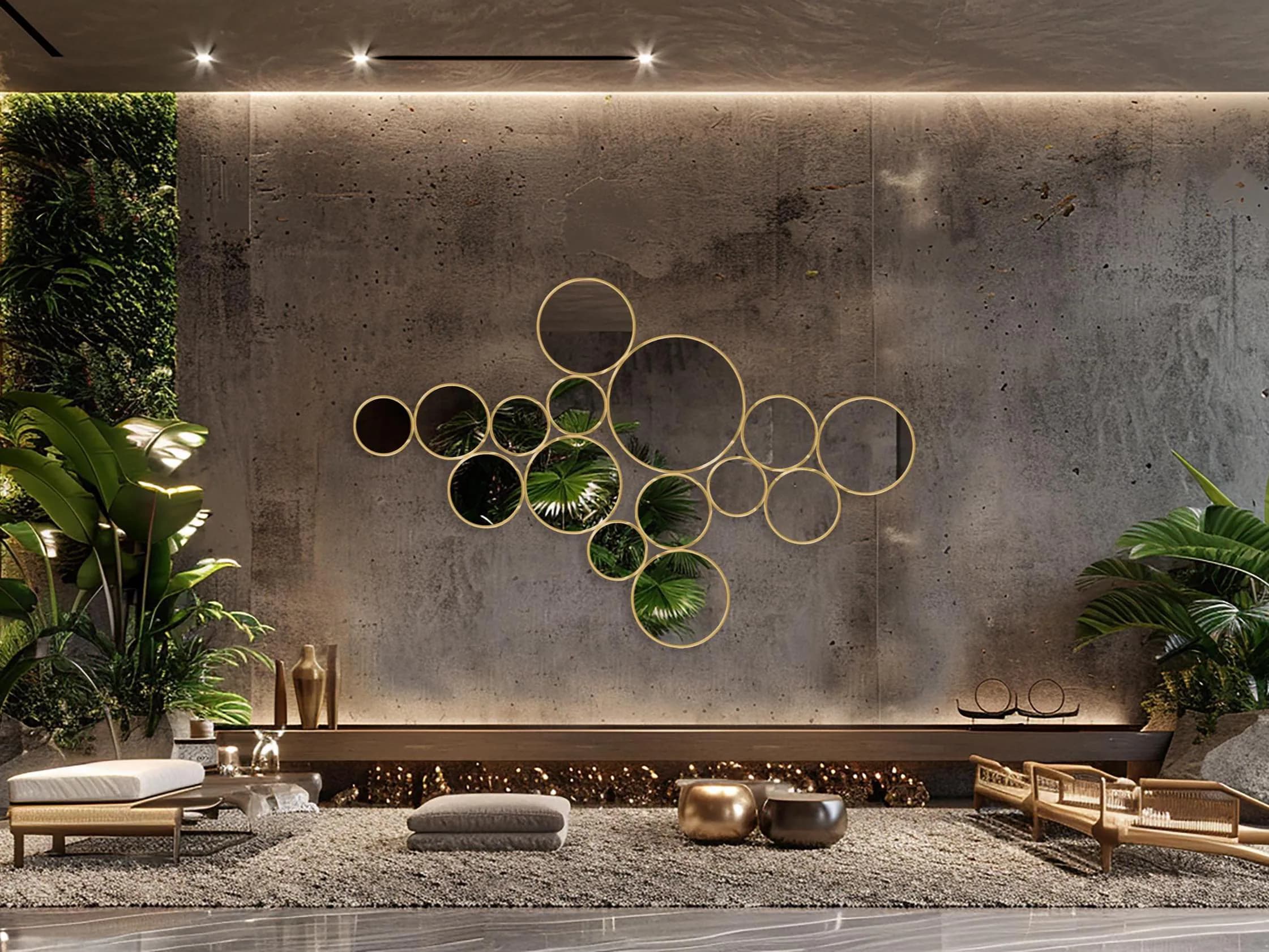 Bubble Mirror: Modern Multi Circle Wall Decor, Asmiro Statement Piece - image 5