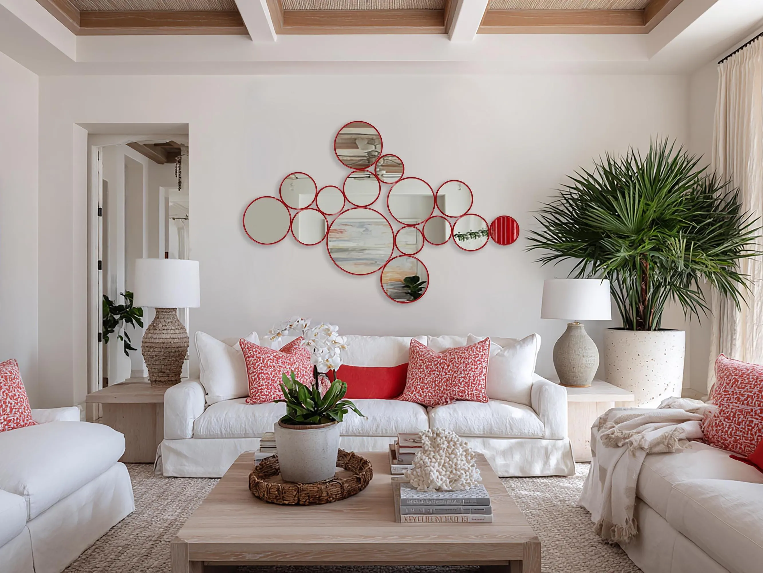 Bubble Mirror: Modern Multi Circle Wall Decor, Asmiro Statement Piece - image 3