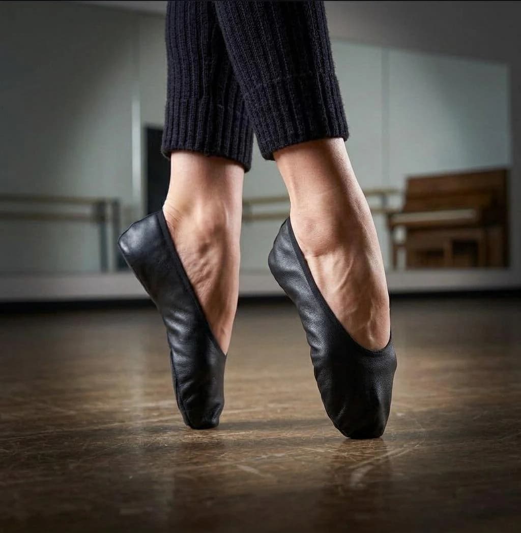 Handmade Genuine Leather Georgian Dance Shoes, Folk Ballet Slippers (Black, White, Red)